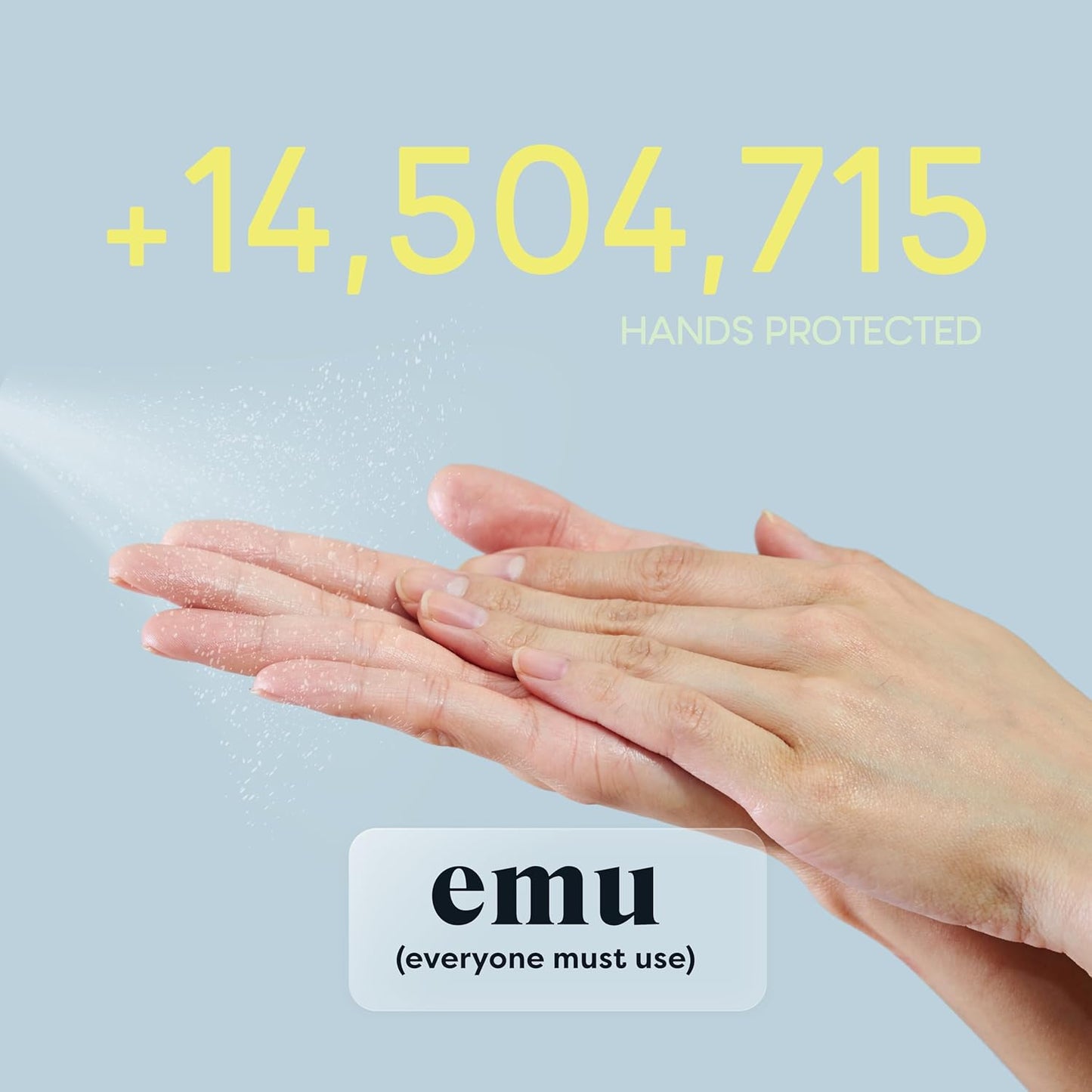 EMU (EVERYONE MUST USE) Hand Sanitizer pocket spray, Travel size 2.2oz. Cleanses Your Hands, Hydrating. Hand soap bulk. 24-hour disinfectant sanitizing. Made in USA (Pack3_Sea_Salt)