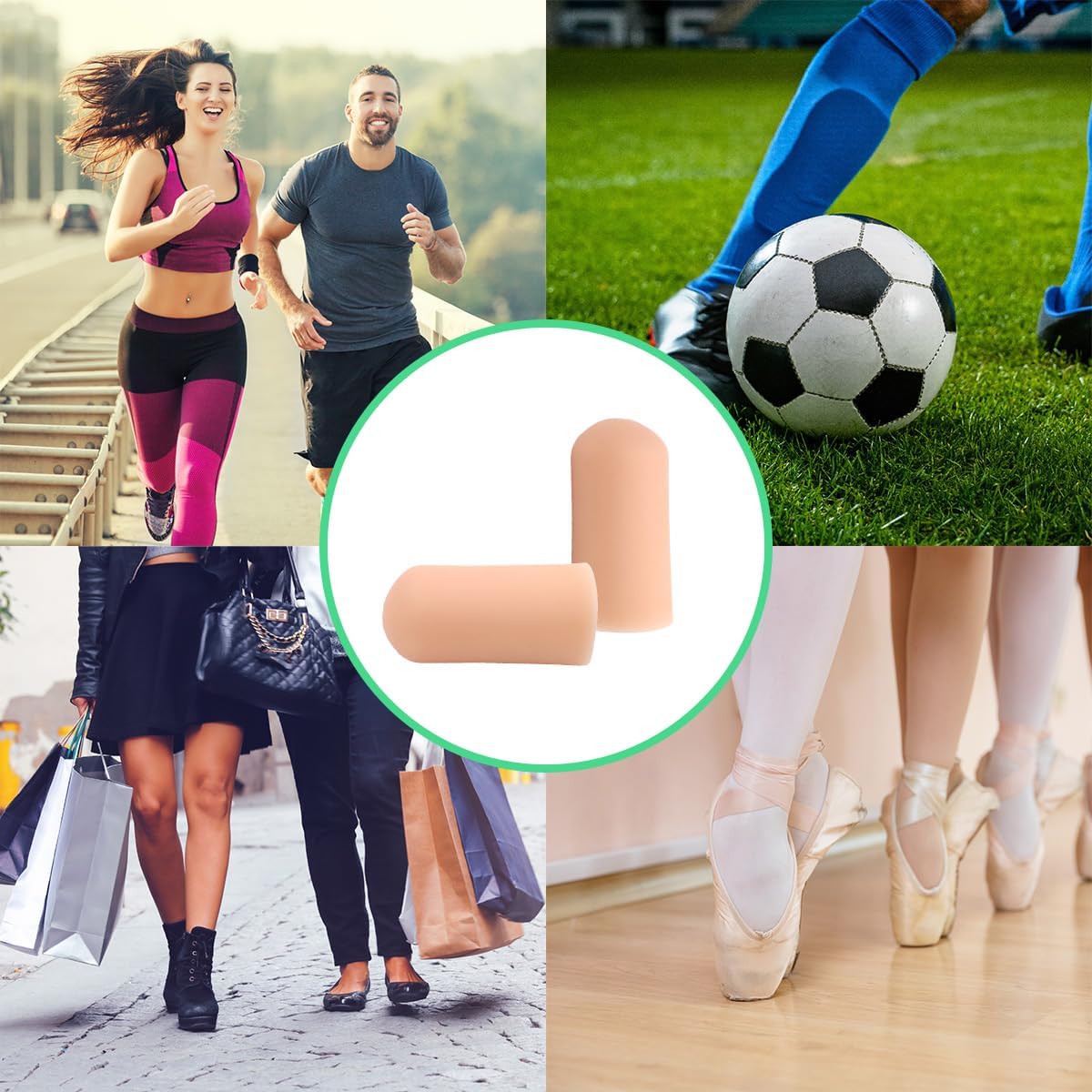 12 Pack Gel Toe Caps and Protectors, Silicone Toe Protectors for Missing or Ingrown Toenails Toe Caps and Sleeves for Shoes Protect Toe from Rubbing and Friction (Medium, Beige)