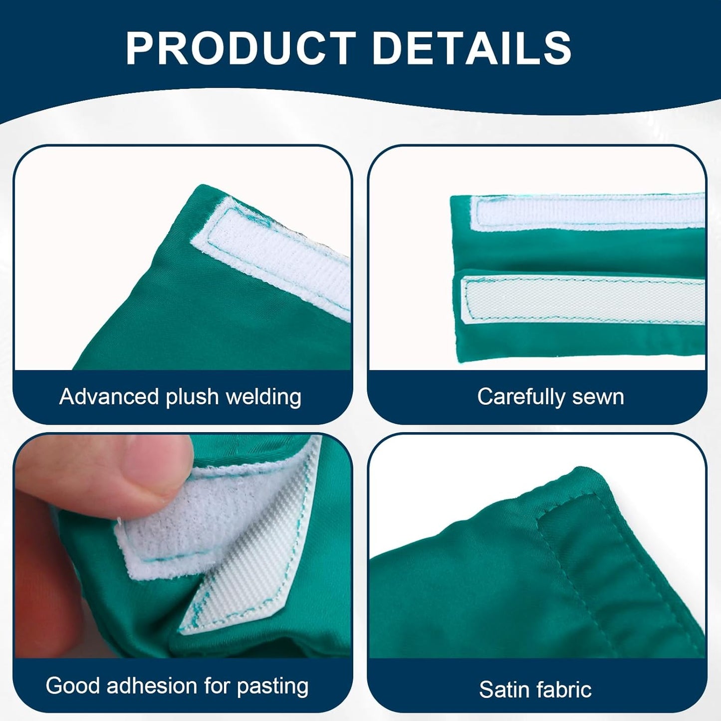 6 Pack Satin Strap Covers Breathable Strap Cushions Work for Most Headgear Straps Can Reduce The Tracks On The Face Made of Soft Fabric Face Pads (Blue/Green)