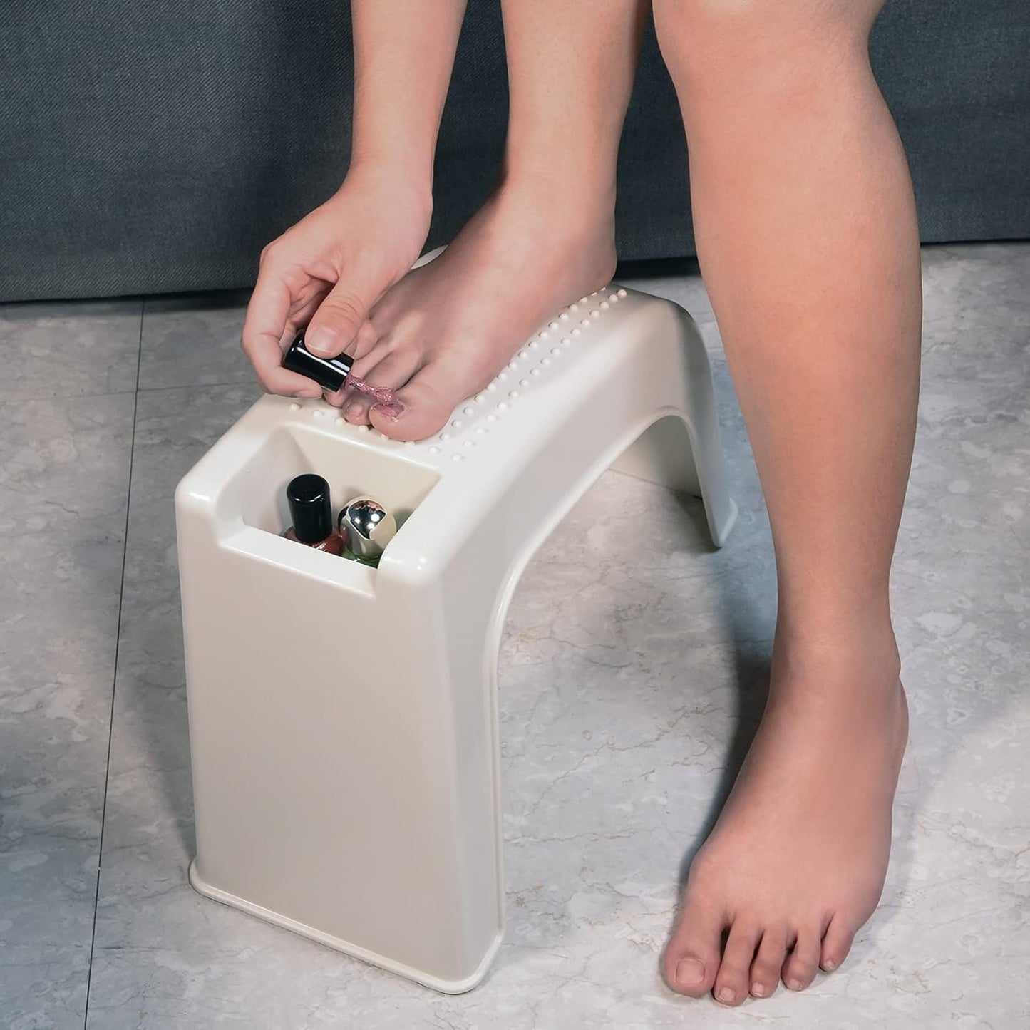 Shower Stool for Pedicure & Shaving Legs - Non-Slip, Sturdy Foot Rest