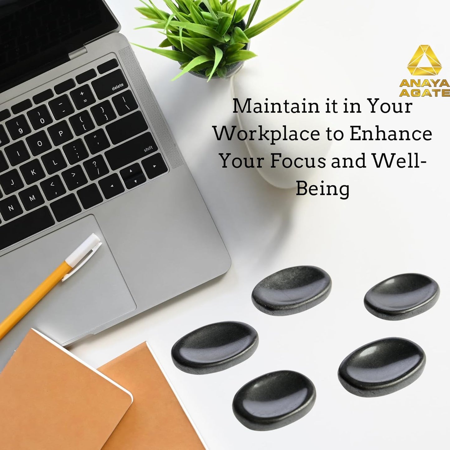 Hematite Worry Stones – Crystal Thumb Worry Stone for Anxiety, Stress – Relaxing and Soothing Balance Stones for Meditation, Stress Relief – Healing Stones and Crystals for Men and Women