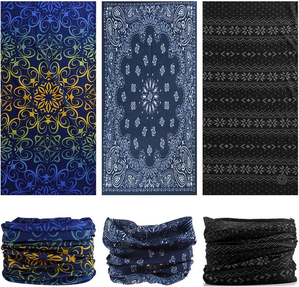Headband Neck Gaiter Head Wrap Headwear Face Mask Magic Scarf Bandana for Men and Women