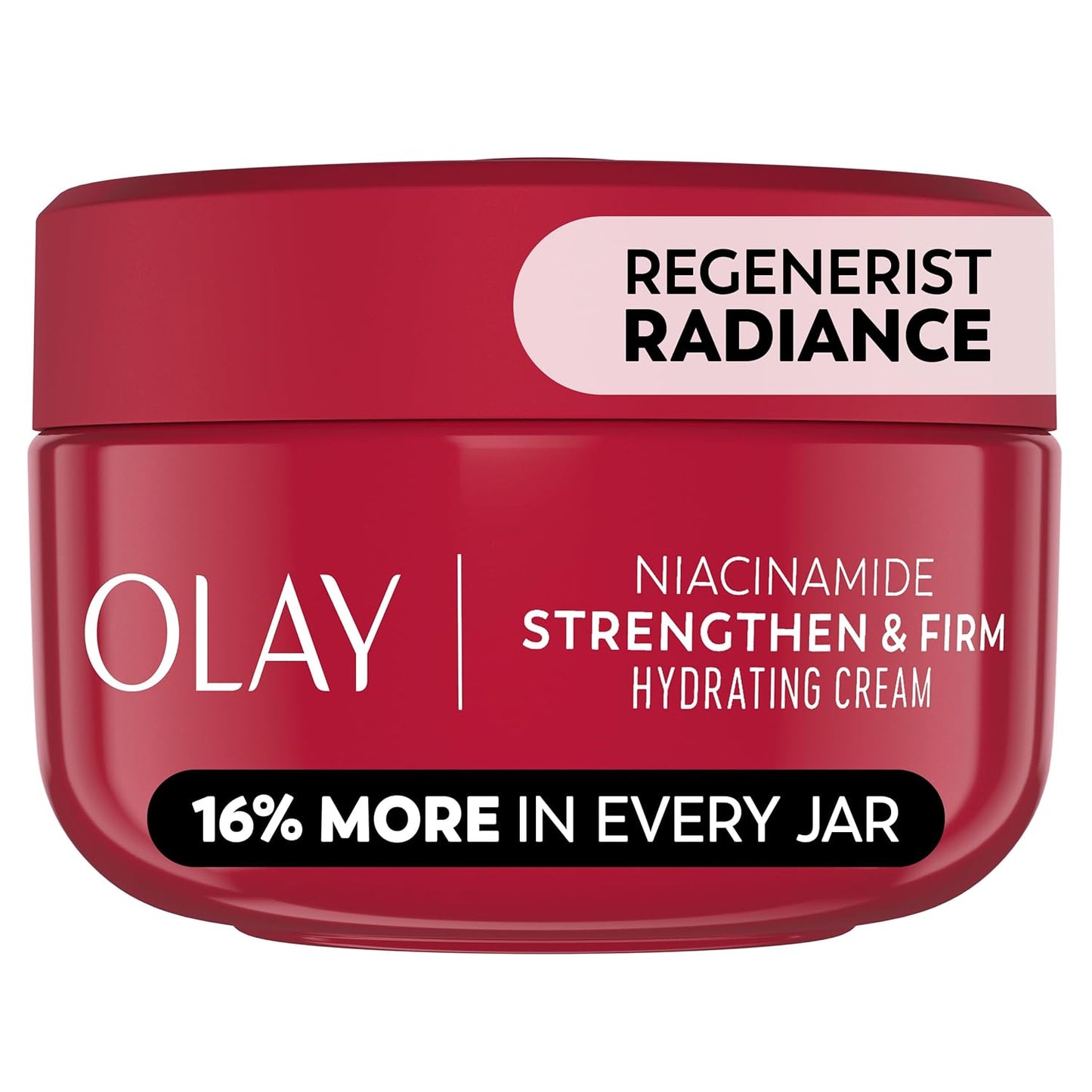 Olay Regenerist Niacinamide Face Moisturizer, Strong & Firm Cream for Women, Anti-Aging, Anti-Wrinkle, Firming Skin Care, Evens, Hydrates to Repair Barrier, Recyclable Eco Jar, Non-Greasy, 2 oz