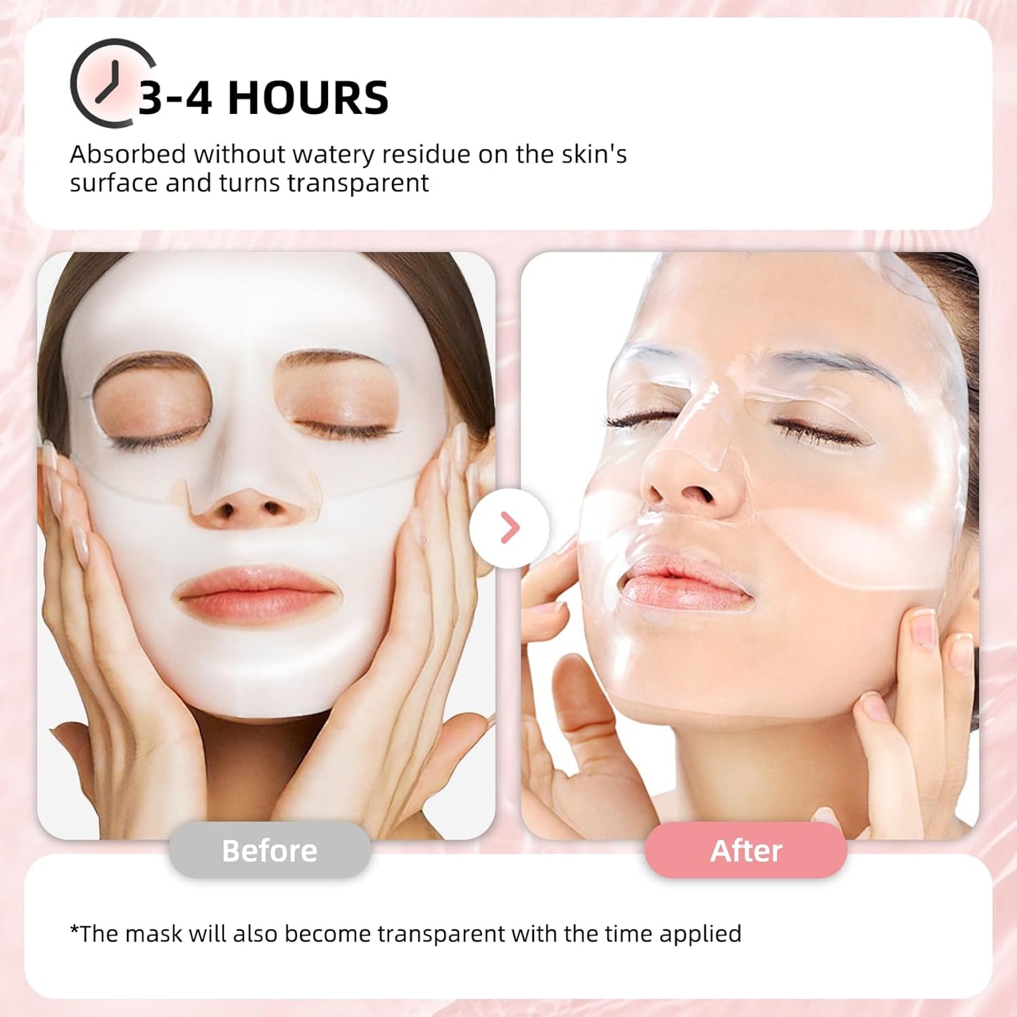 5 Pack Bio Collagen Face Mask Skincare, 100% Hydrating Collagen Mask Overnight Korean Skin Care