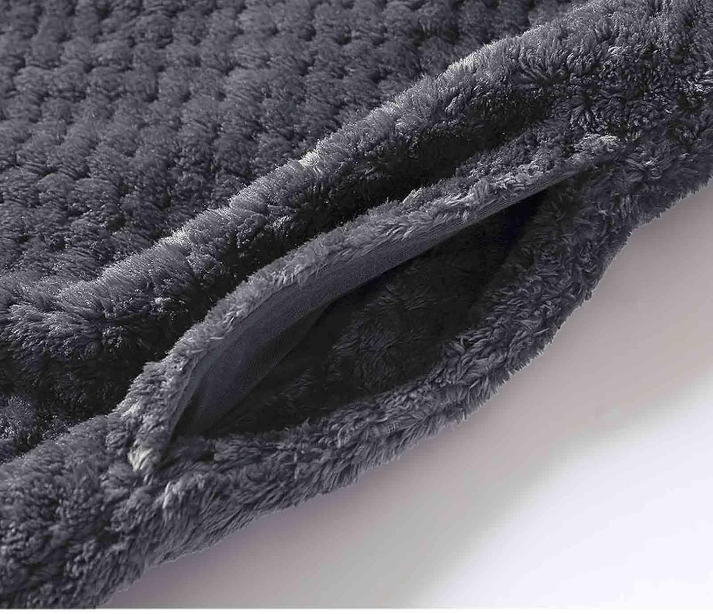 Artfasion Womens Fleece Robe Plush Long Zip Front Bathrobe with Pockets Warm Soft Zippered Bathrobes for Women