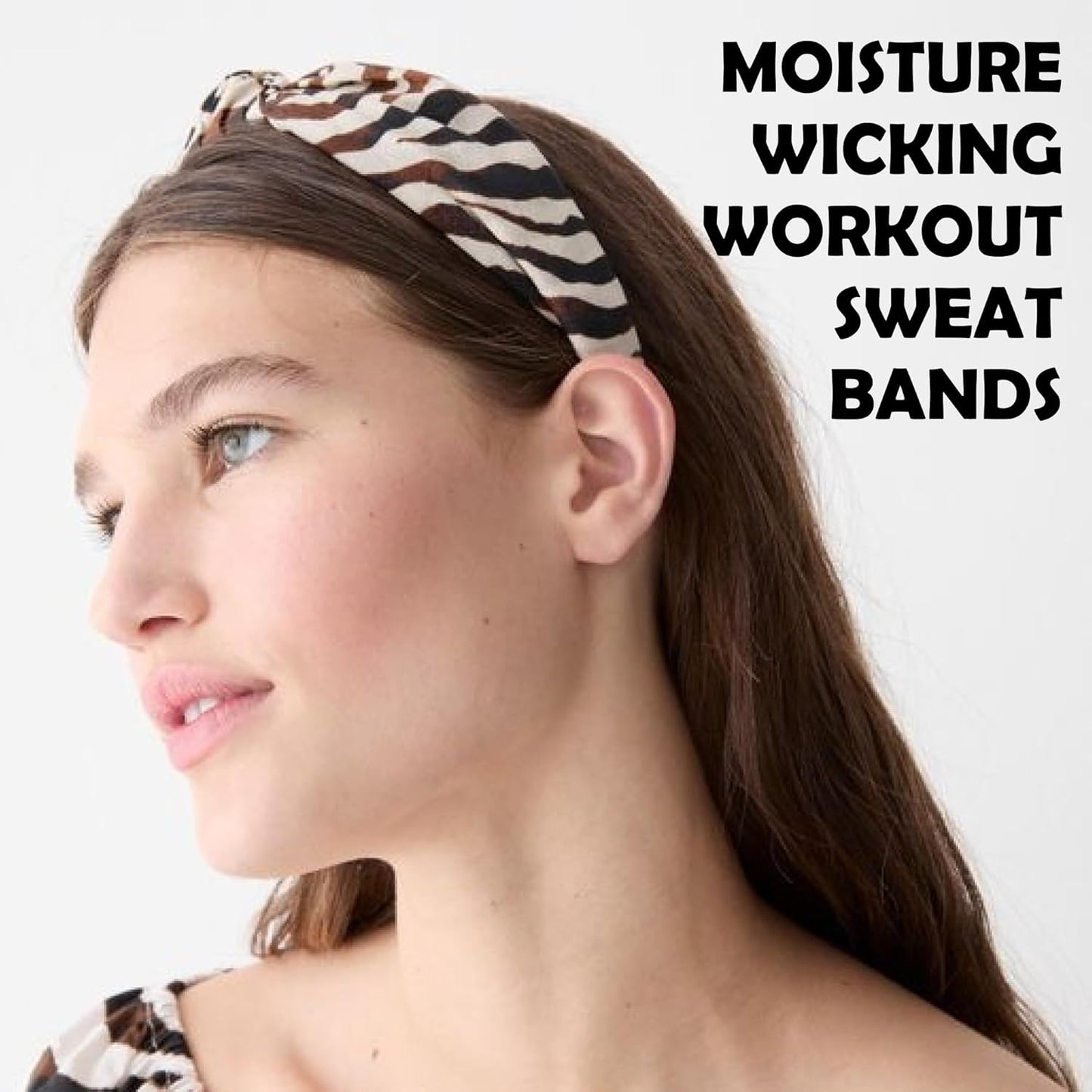 LOTUS78, Pack of 6 Wide Headbands for Women Non Slip, Fashionable Sports Hair Bands for Women's Hair, Soft Elastic Stretchy Head bands, Yoga Workout Headbands for Women Daily Fashion (Safari)