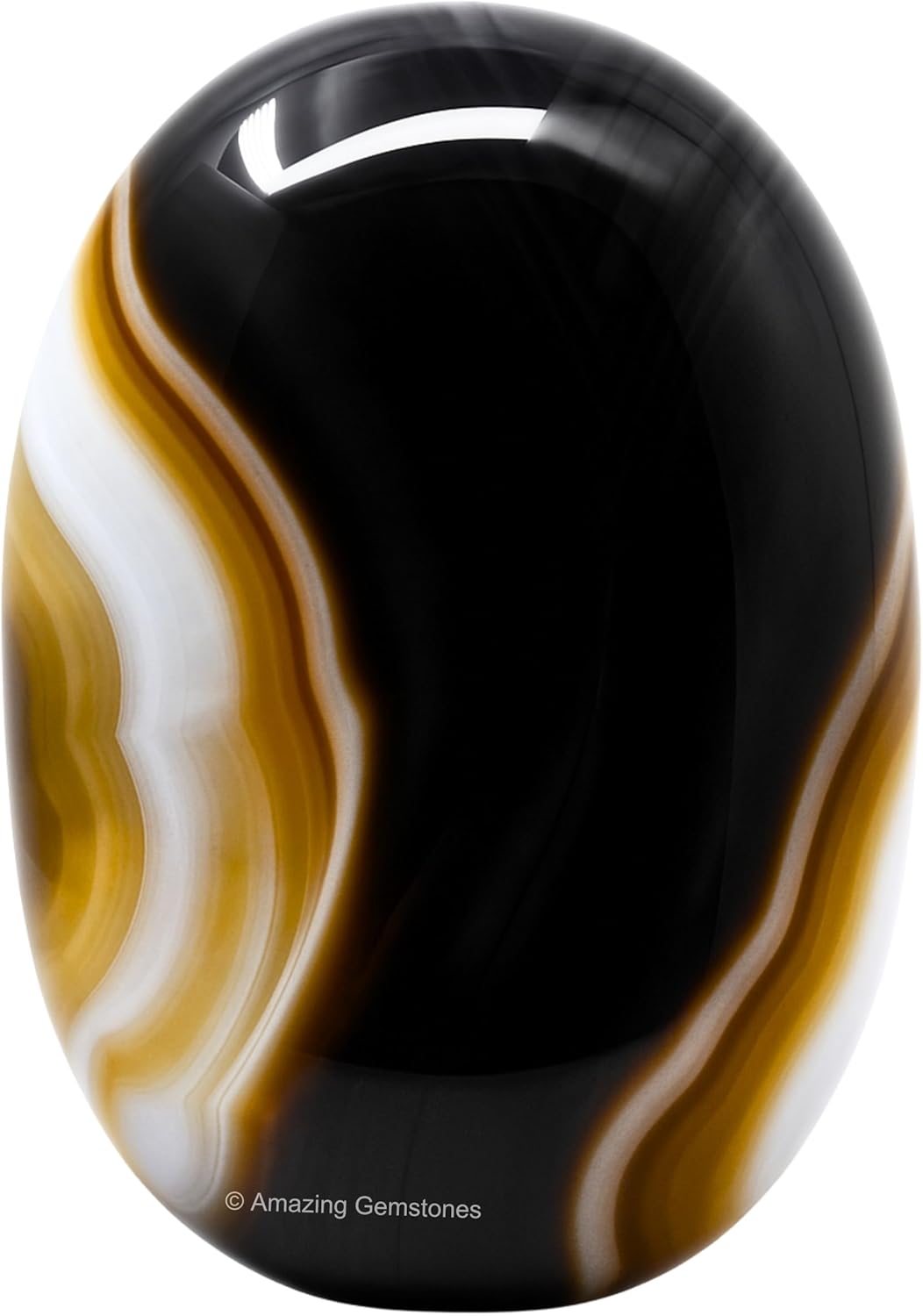 Amazing Gemstone Black Onyx Crystals and Healing Stones - Large Palm Stone Crystals Piedra - Crystal for Good Luck, Balanced Positive Energy, Meditation - Unique Stocking Stuffers and Birthday Gifts