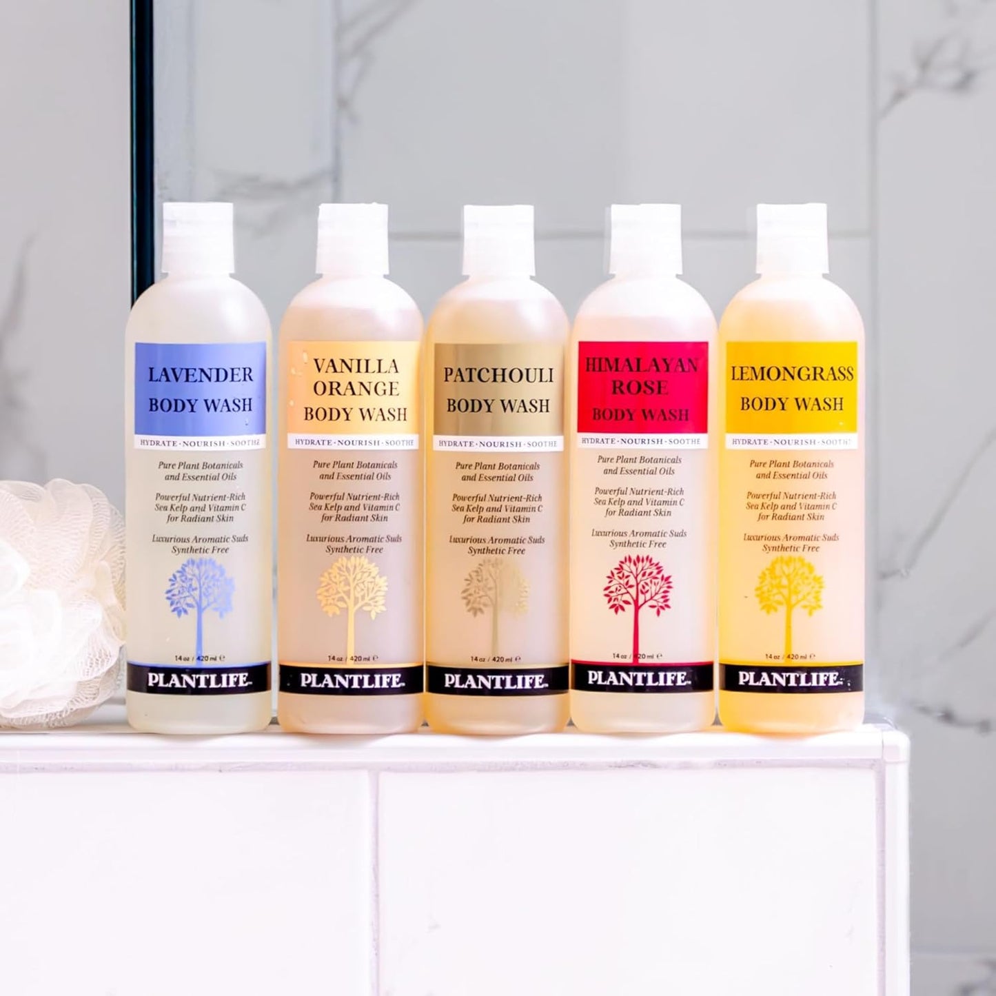 Plantlife Lemongrass Body Wash - GMO and Gluten Free Gentle and Moisturizing Body Wash That Contains Only Ingredients Straight from Nature - Manufactured in the USA 14 oz