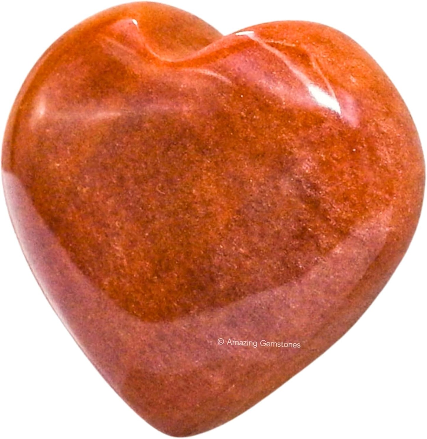 Amazing Gemstone Chocolate Jasper Crystal Heart Palm Stone - Pocket Massage Worry Stone for Natural Body Chakra Balancing, Reiki Healing and Crystal Grid