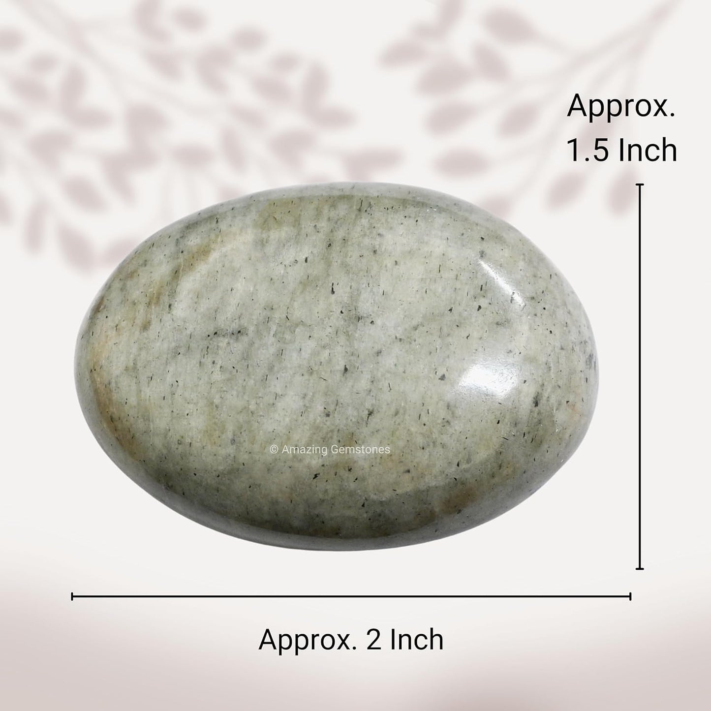 Amazing Gemstone Chrysoberyl Cats Eye Crystals and Healing Stones - Large Palm Stone Crystals Piedra - Crystal for Good Luck, Positive Energy, Meditation - Unique Stocking Stuffers, Gifts for Women