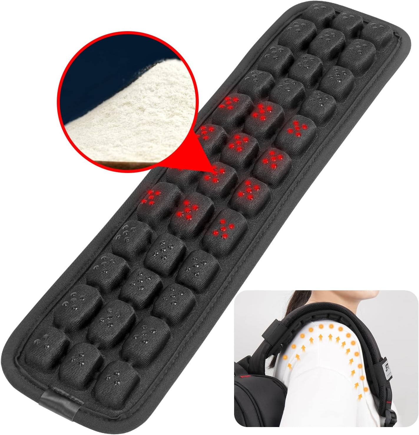 Shoulder Strap Pad of 3D Air Cushion, Backpack Accessories, Non-Slip Shoulder Strap Pad, for Hiking and Camping Bags