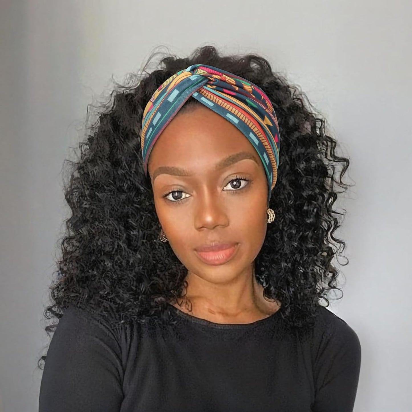 DRESHOW 4 Pack Turban Headbands for Women Wide Vintage Head Wraps Knotted Cute Hair Band Accessories