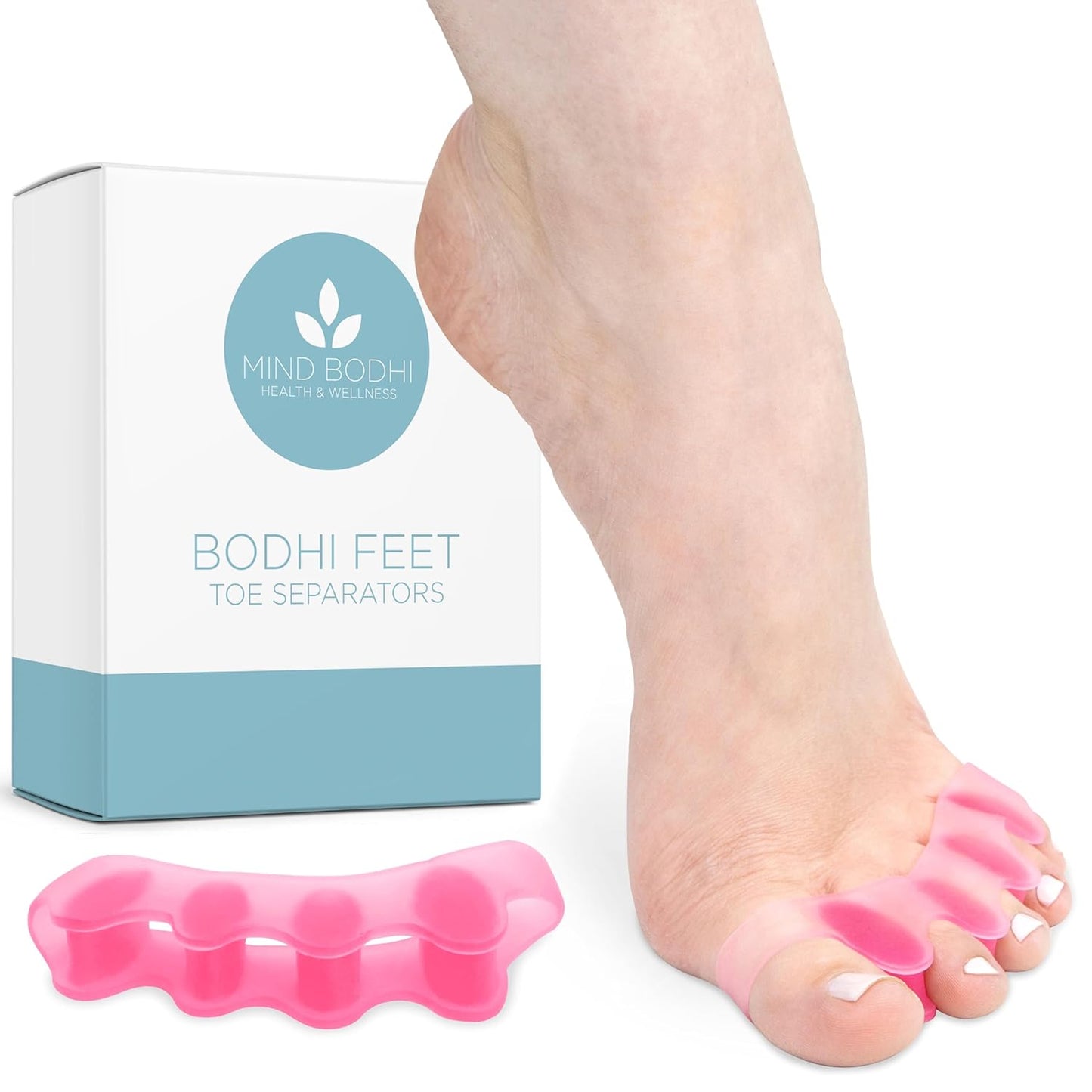 Mind Bodhi Toe Separators/Toe Spacers - For Men and Women - Correcting Bunions and Restoring Toes to Their Original Shape - Regular Size – Pink