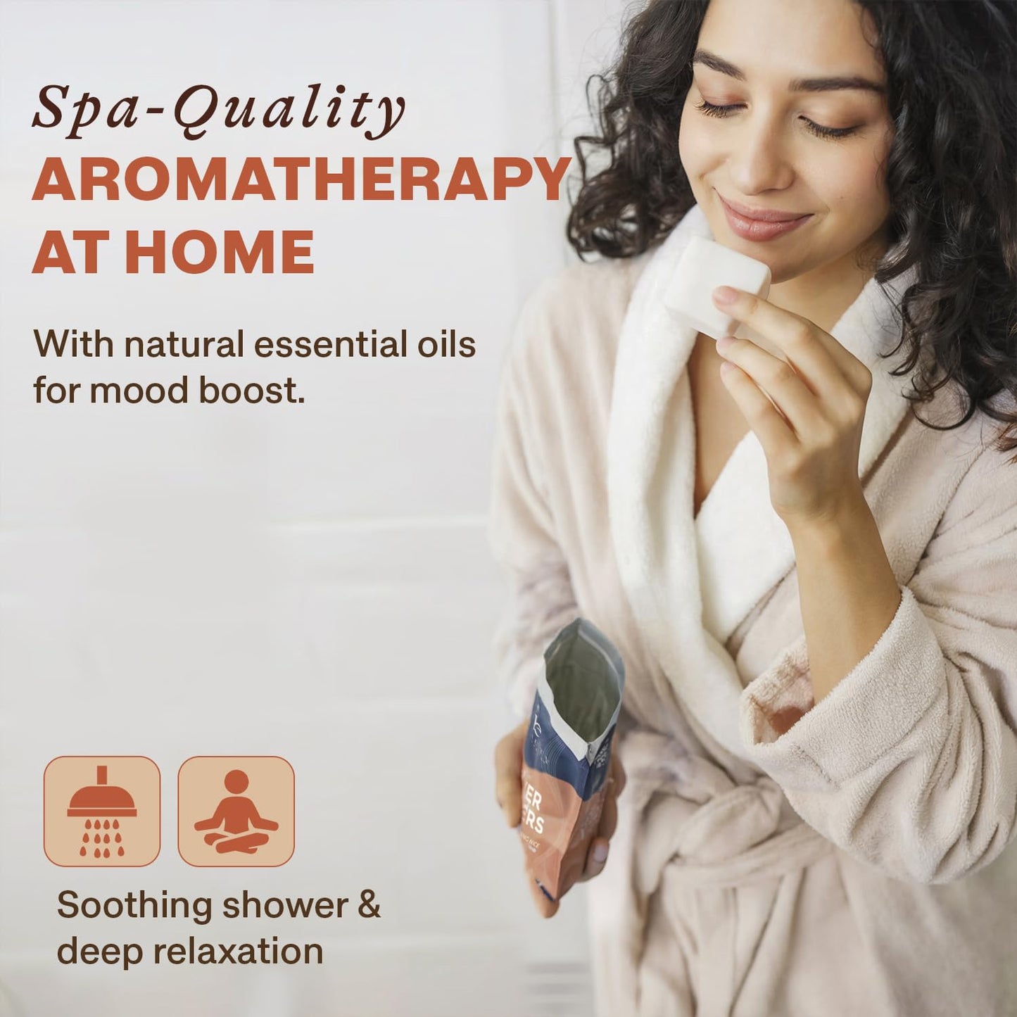 Shower Steamers Aromatherapy - USA Made with Natural Ingredients, Fall Relaxation Gifts for Women & Men, Self Care Spa Day Essentials, Large Shower Tablets with Orange & Fir Essential Oil