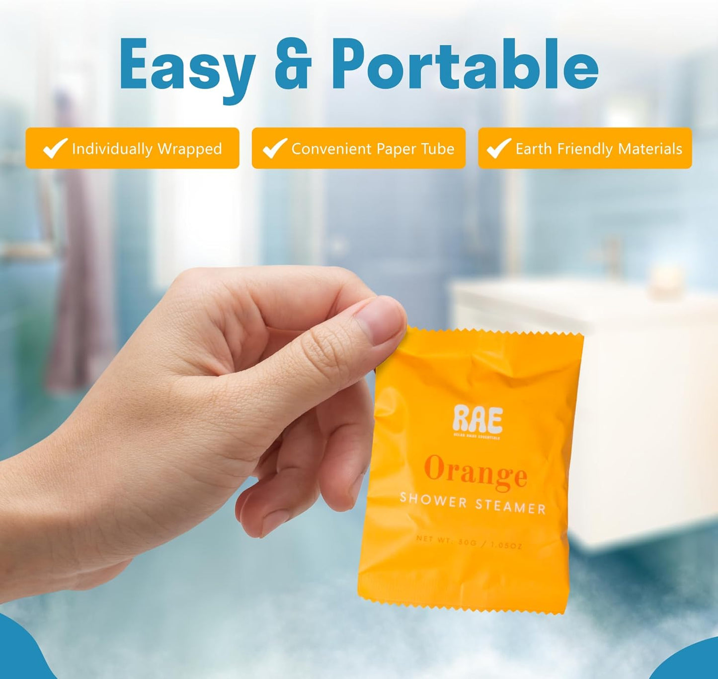 Relax Away Balance Shower Steamers 6 Pack - Aromatherapy Tablets - Essential Oils - Orange, Vanilla, Rose, Eucalyptus, Lavender, Mint - Spa-Like Shower Experience - Easy-Open Packaging