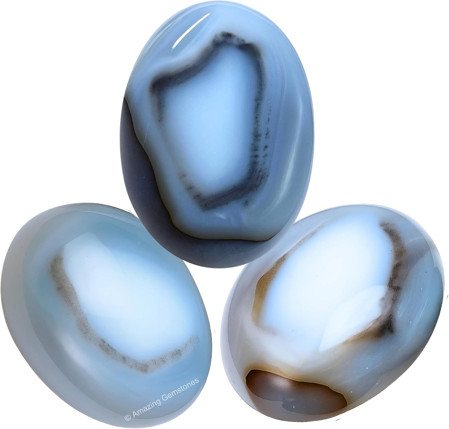 Amazing Gemstone Dendrite Agate Crystals and Healing Stones - Large Palm Stone Crystals Piedra - Crystal for Good Luck, Positive Energy, Meditation - Unique Stocking Stuffers and Gifts for Women, Men