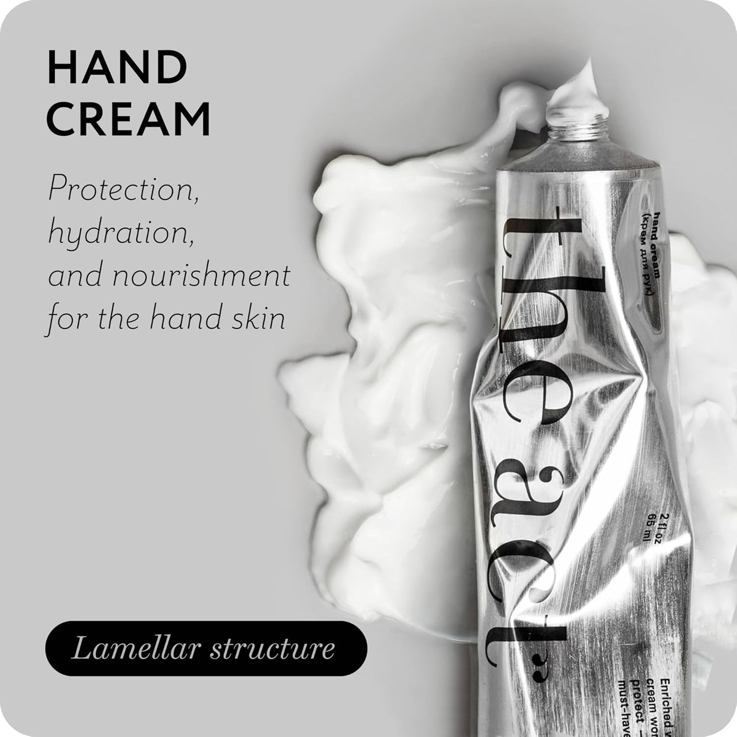 The Act Hand Cream for Women & Men, Lamellar Technology with Vitamins A & E for Deep Hydration and Anti-Aging, Moisturizing, Organic, Vegan (2 Fl Oz, Subtle Herbal)