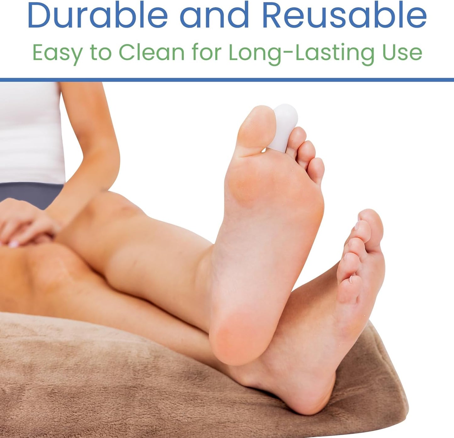 ViveSole Soft Gel Toe Protectors for Men & Women (10 Pack) - Toe Caps for Foot Pain Relief - Flexible Cushion Sleeves for Blisters, Ingrown Toenails, Hammer Toes, Corns, Calluses, Blisters (Medium)