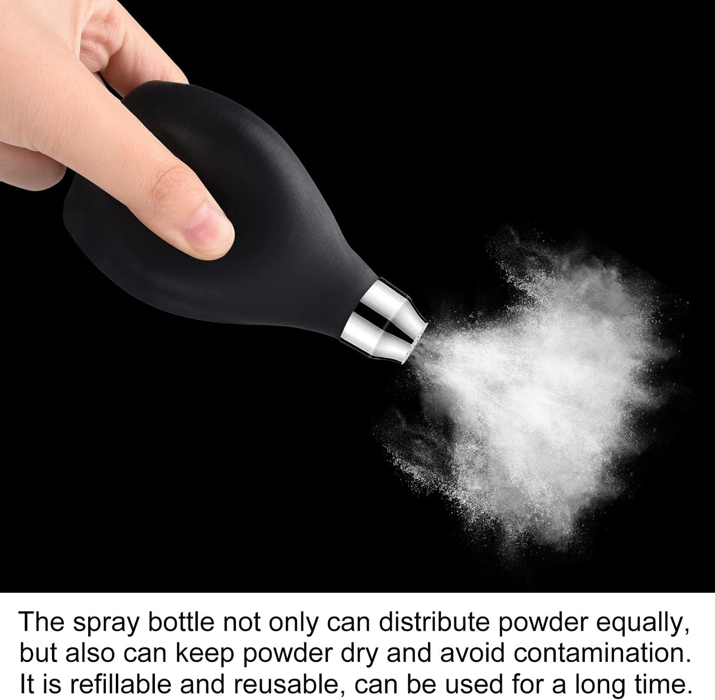 Noverlife 2PCS Barber Powder Spray Bottle, Hair Salon Empty Powder Spray Bottle, Refillable for Salon Hair Styling Supplies Tools Accessories