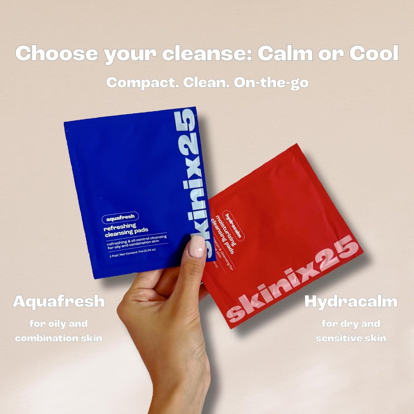 Hydracalm & Aquafresh Facial Cleansing Pads – 20 Individually Wrapped Face Wipes for Travel, Gym & On-the-Go Skincare | Hydrating + Oil-Control Cotton Pads for All Skin Types