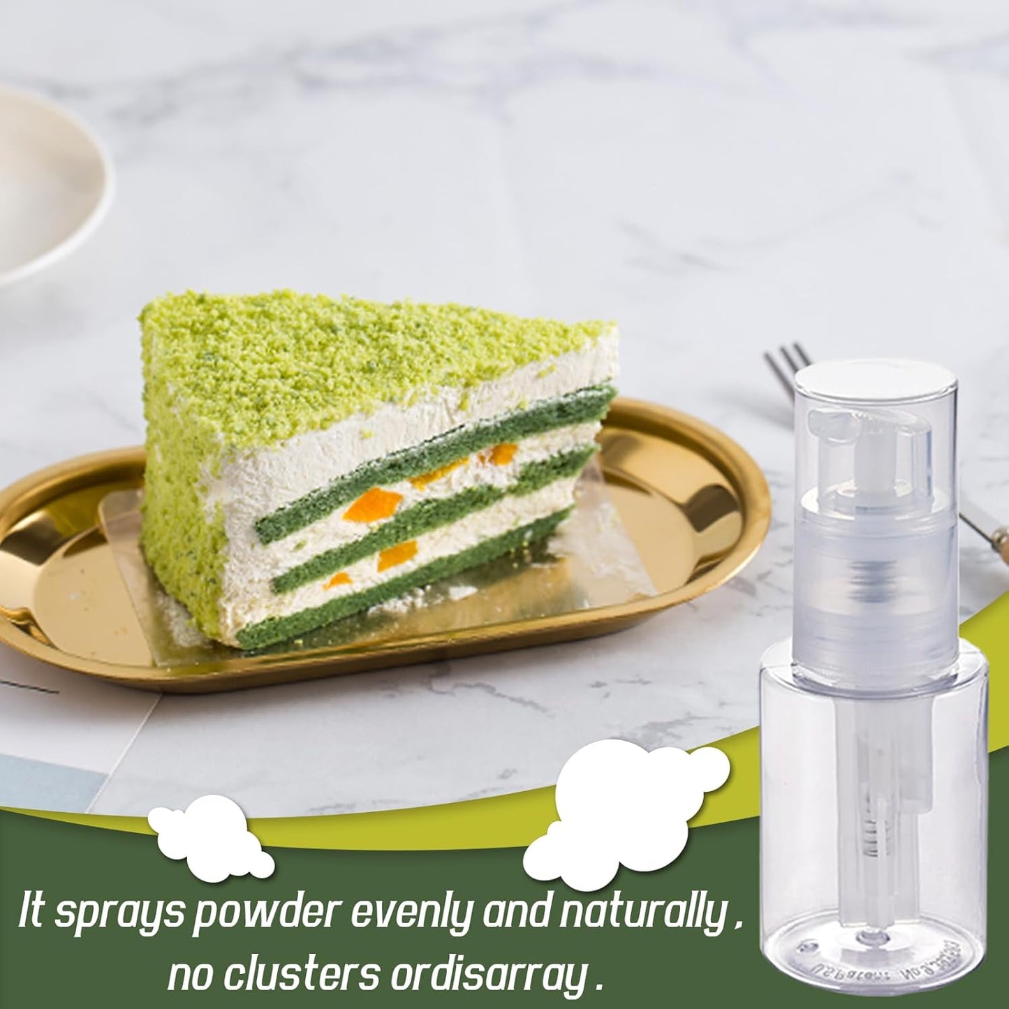 HSOMiD 2 Pack - Empty Powder Spray Bottle, Barber Powder/Talc Powder/Hair Fibers Sprayer, Applicator for Hair Salon, Cleaning, Plants, Misting & Skin Care (120ml)