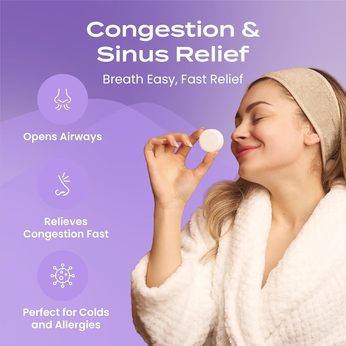 Body Restore Shower Steamers Aromatherapy 15 Pack - Christmas Stocking Stuffers, Birthday Gifts for Women, White Elephant, Relaxation, Self Care for Men - Lavender