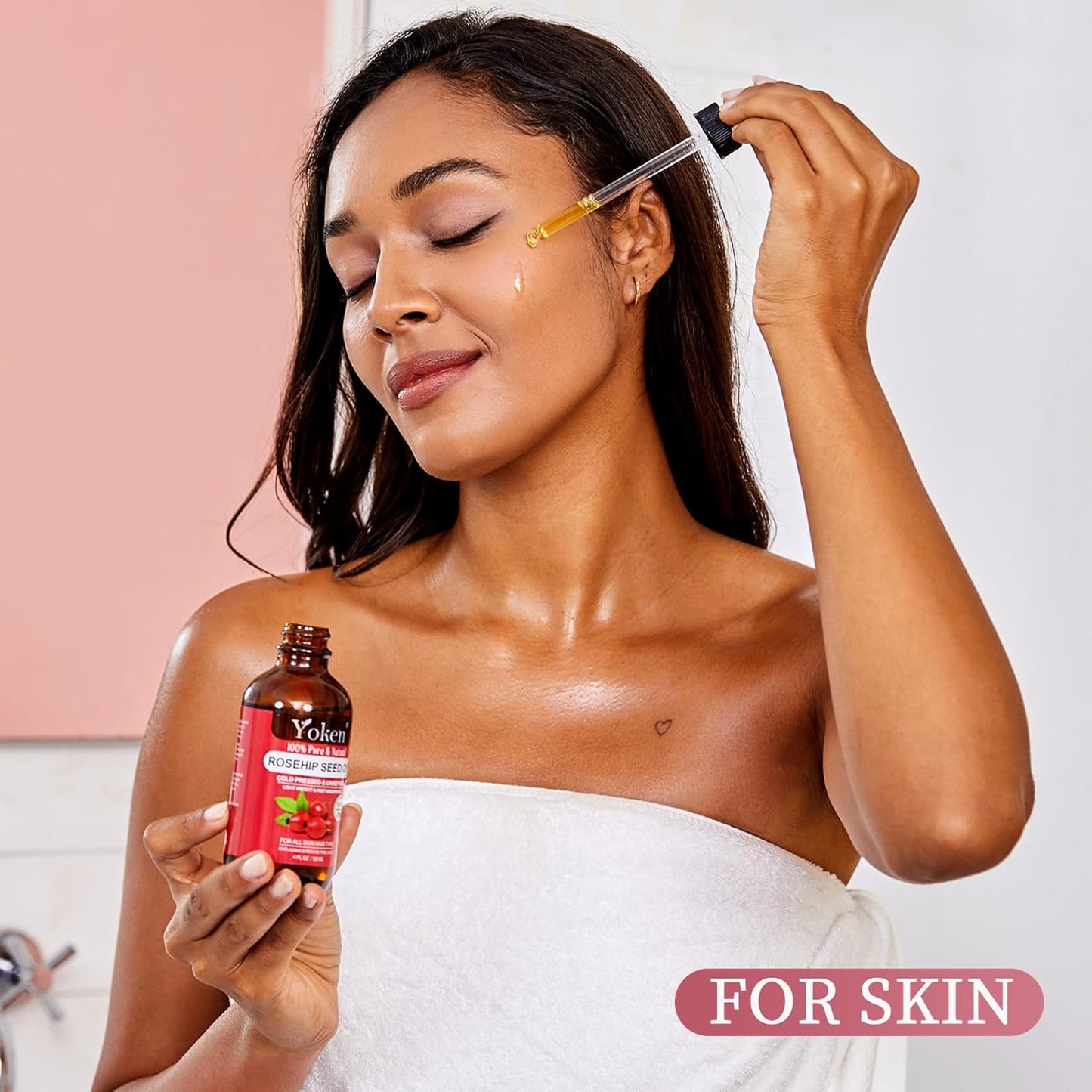 Rosehip Seed Oil For Face,100% Pure Rosehip oils For Skin,Scars,Hair & Nails.4 fl Oz Cold Pressed Rose Hips Oil For Skin Care, Anti-Aging, Scar Treatment, GUA SHA Massage DIY (4 Fl Oz)