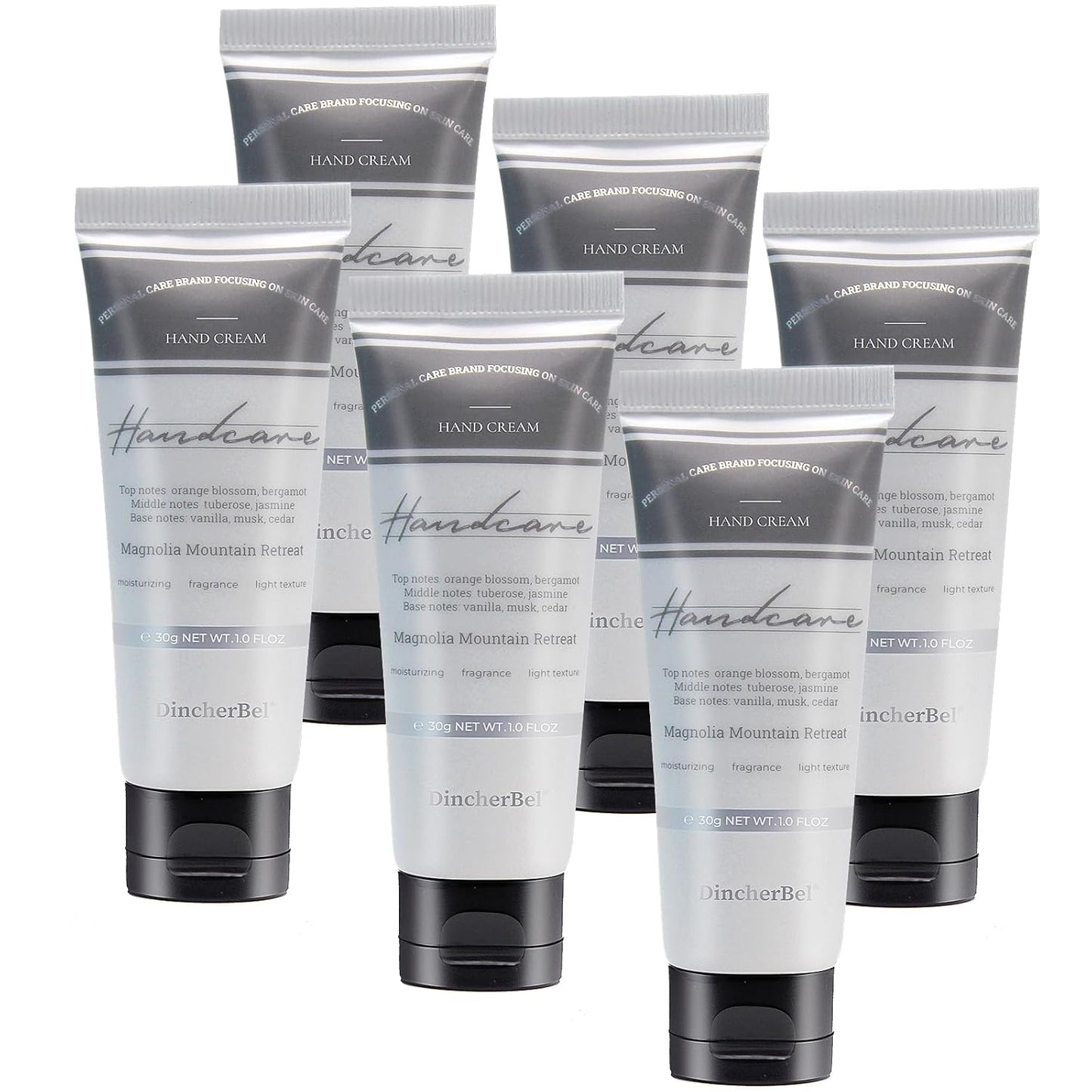 6 Pack Travel Size Hand Cream Set - 1 oz Moisturizing Lotion for Dry Cracked Hands, Magnolia Mountain Retreat Scented Hand Lotion Gift for Women, Nurses, Teachers, Bridesmaids