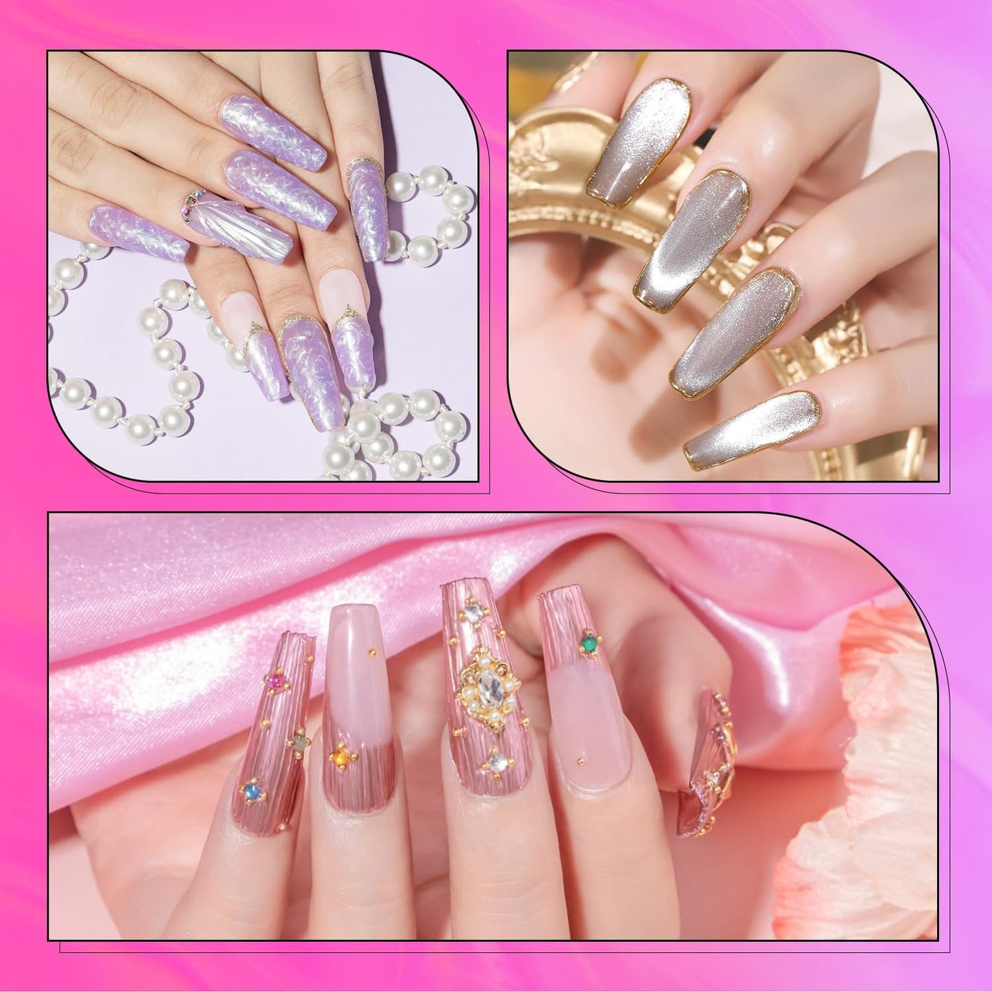 LIORA UV LED Nail Lamp 6W with Clamp – 7 Beads Gel Lamp Flash Cure Light, Flexible 360° Gooseneck USB Manicure lamp, Nail Dryer for Gel Polish and Press On Nails, Mini Nail UV Light for Salon DIY