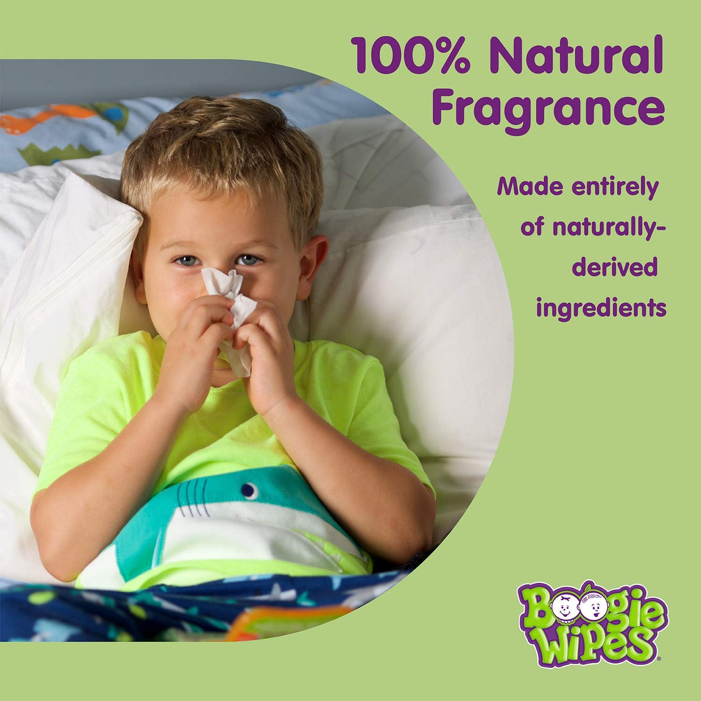 Boogie Wipes, Saline Wipes for Baby & Kids, Nose Booger Wipes for Allergy Relief, Face, Hand & Body, Made with Vitamin E, Aloe and Natural Saline, Grape, 30 Count (Pack of 1)