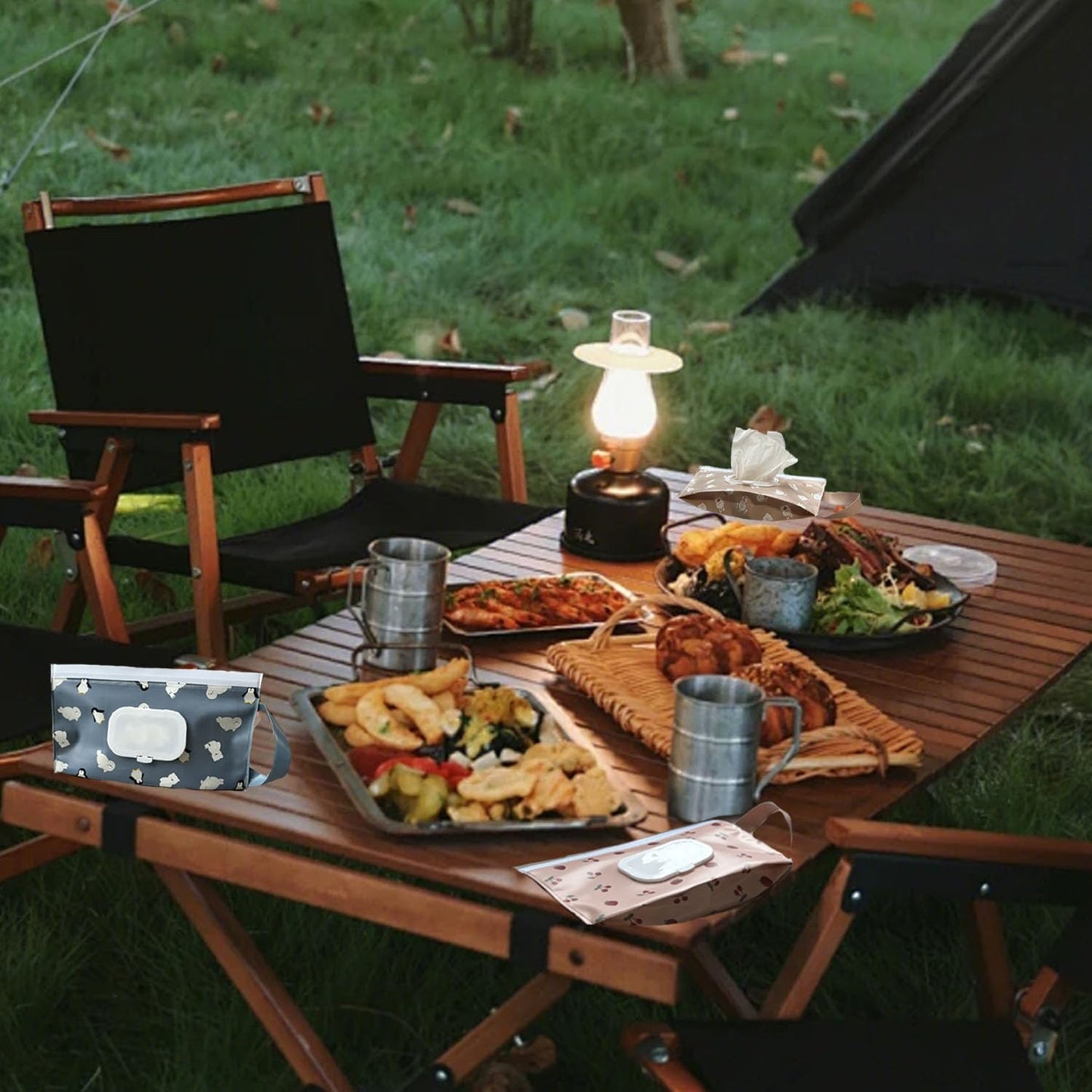 3 Pack Baby Wipes Dispenser,Reusable Portable Wipe Holder,Travel Wipes Pouch Baby Wipes Containe,Wet Wipe Bag for Baby or Personal