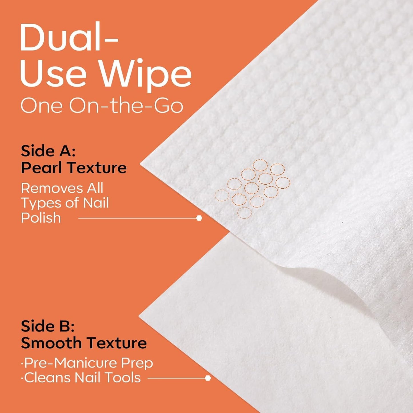 Modelones Nail Polish Remover Pads, Acetone Nail Polish Remover Wipes 50 PCS Professional Individually Wrapped Wet Wipes Easily & Quickly Lemon Smell Glycerin Moisturizing Big Size Portable