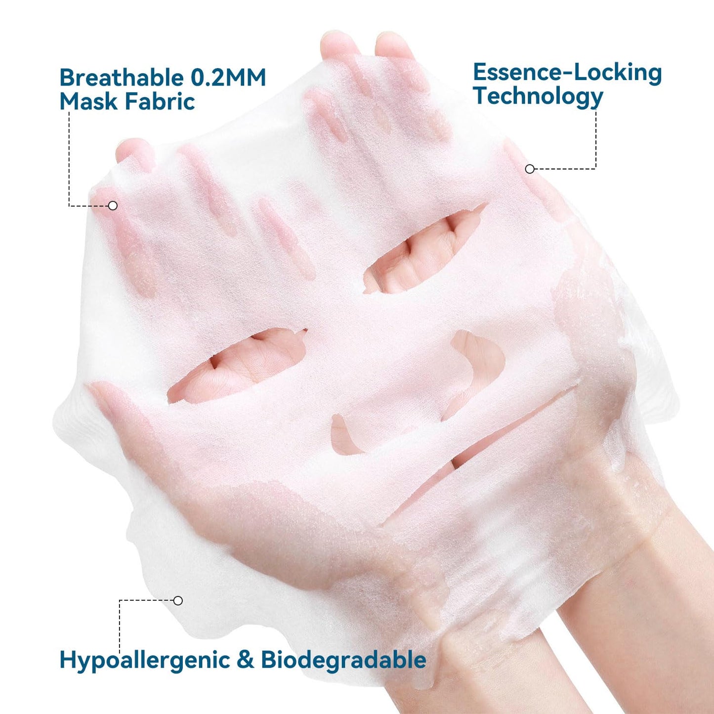 Collagen Face Mask with Hyaluronic Acid, Vitamin E Oil for Skin Care Hydrating, Moisturizing, Brightening & Anti Aging Face Masks Skincare for Oil, Dry, Acne, Sensitive All Skin Types 5PCS