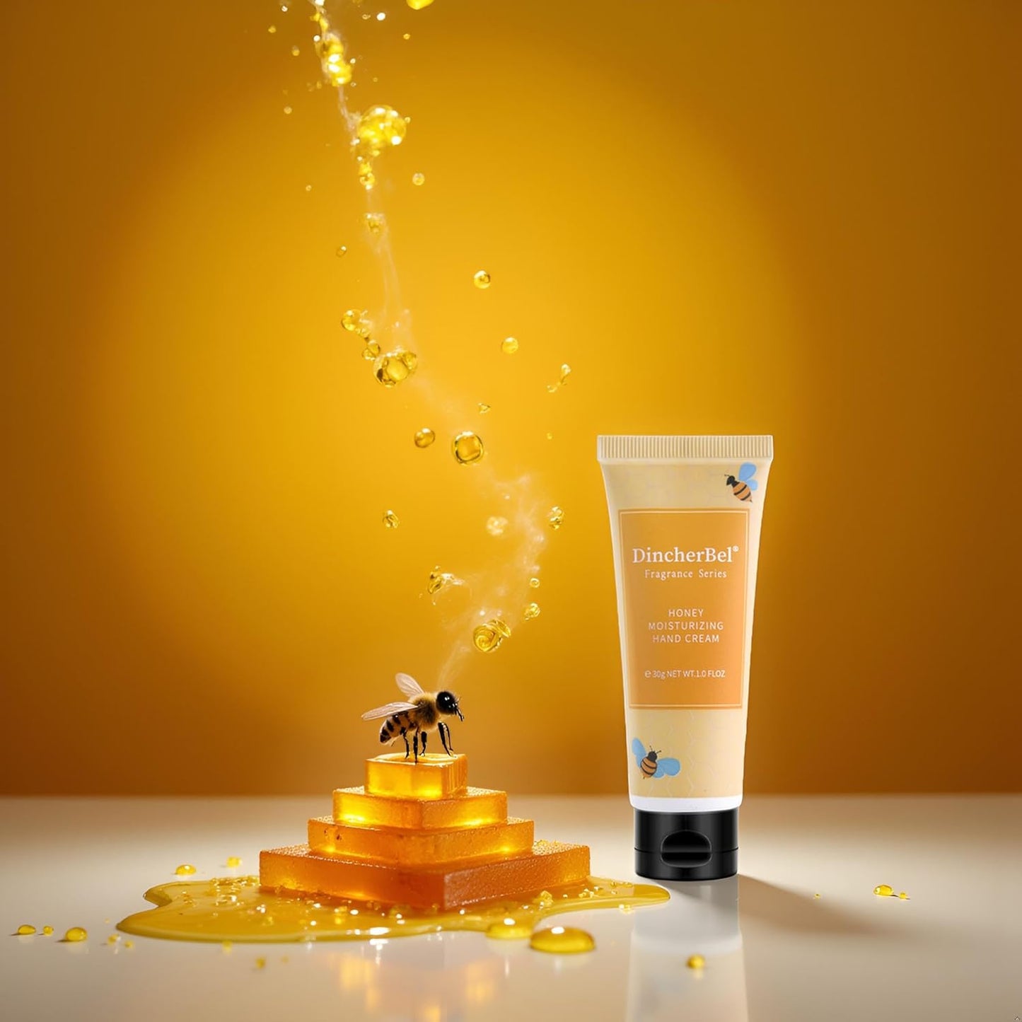 DincherBel 100 Pack Honey Moisturizing Hand Cream Bulk - Travel Size Non-Greasy Hand Lotion Set for Dry Skin, Instant Hydrating Hand Care for Women, 1.0 oz/30 ml