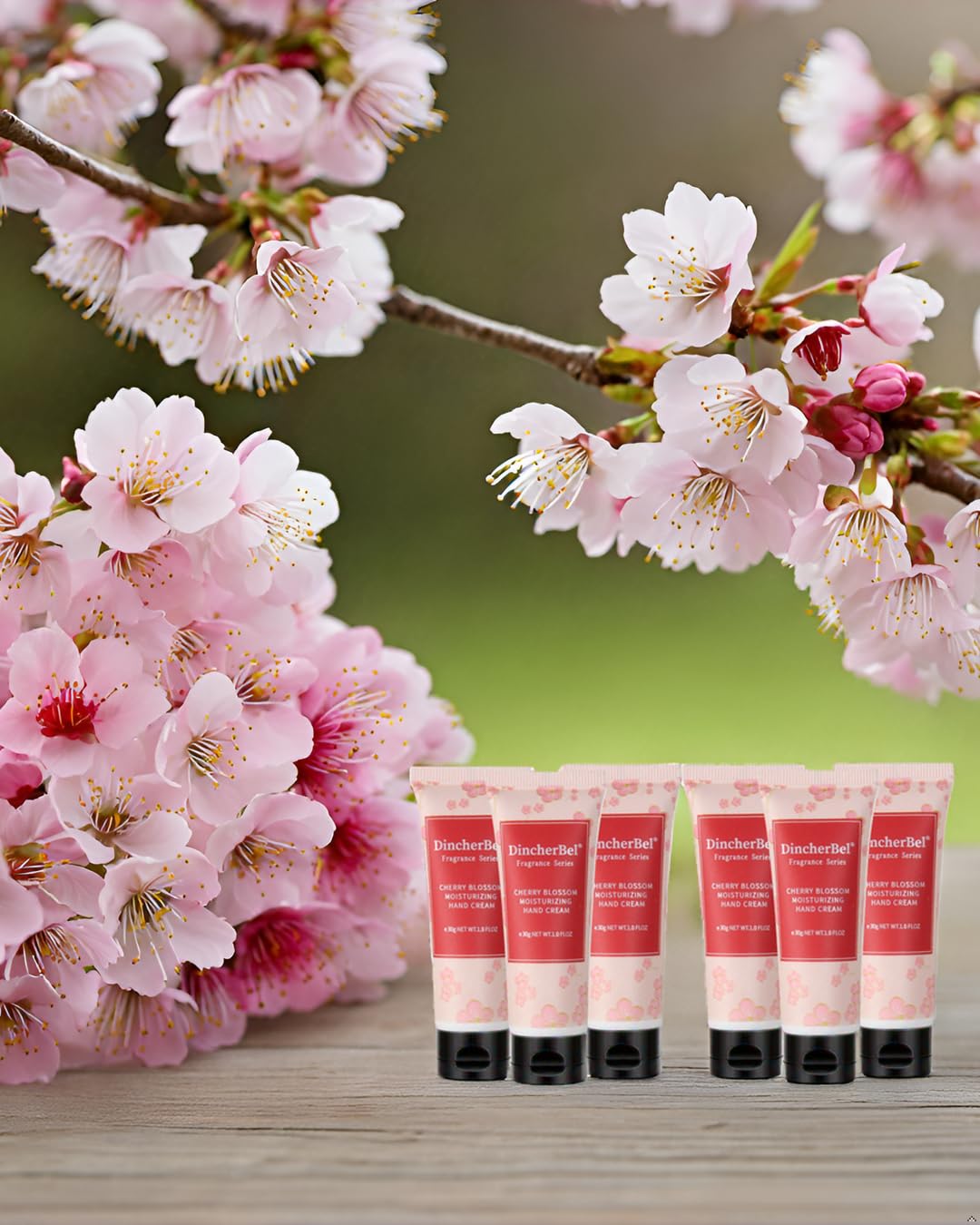 DincherBel 100 Pack Cherry Blossom Moisturizing Hand Cream Set - Travel Size Non-Greasy Hand Lotion Set for Dry Skin, Instant Moisturizing Hand Cream for Women, 1.0 oz/30 ml