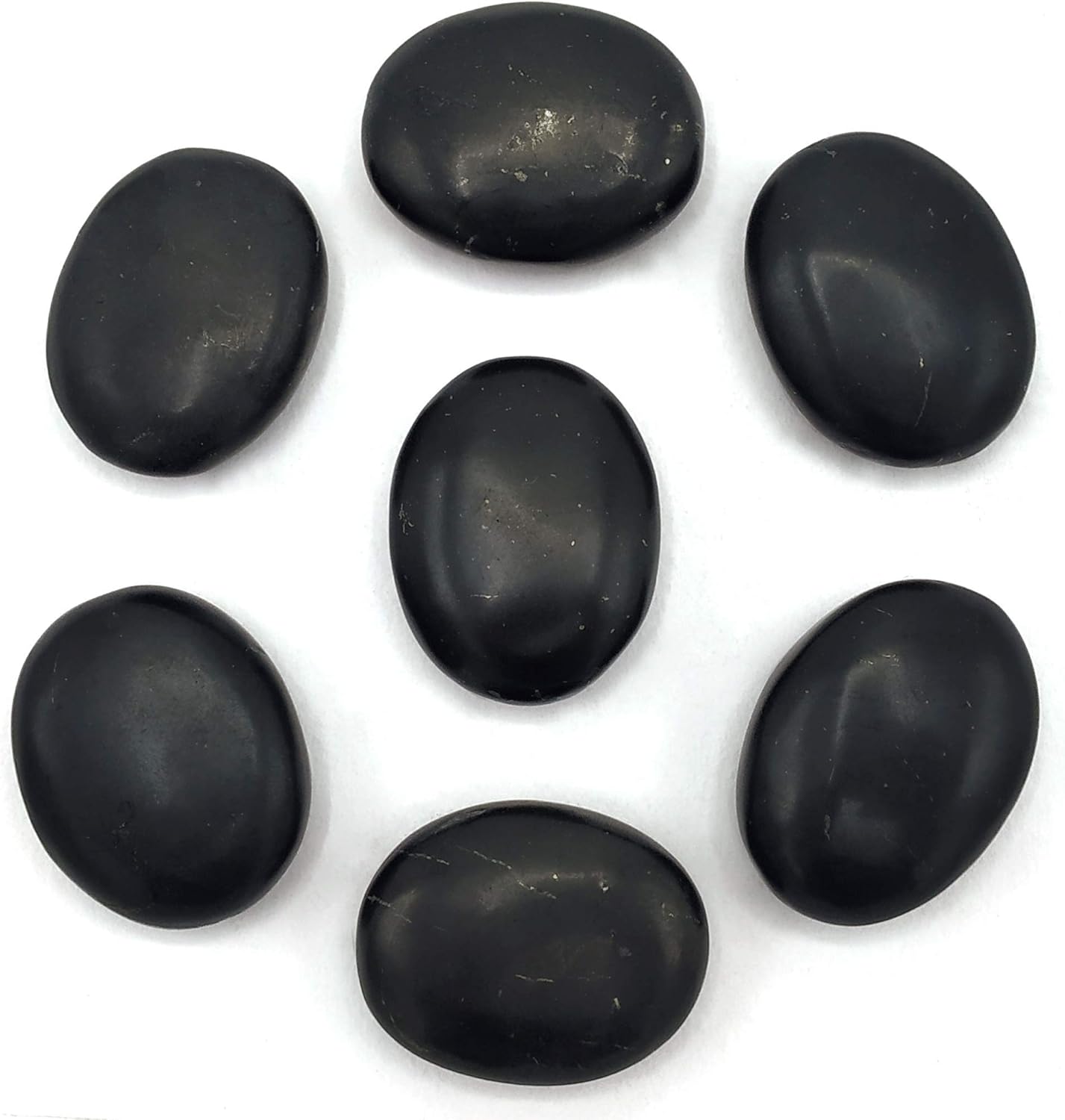 Amazing Gemstone Shungite Crystals and Healing Stones - Large Palm Stone Crystals Piedra - Crystal for Good Luck, Balanced Positive Energy, Meditation - Unique Stocking Stuffers and Birthday Gifts
