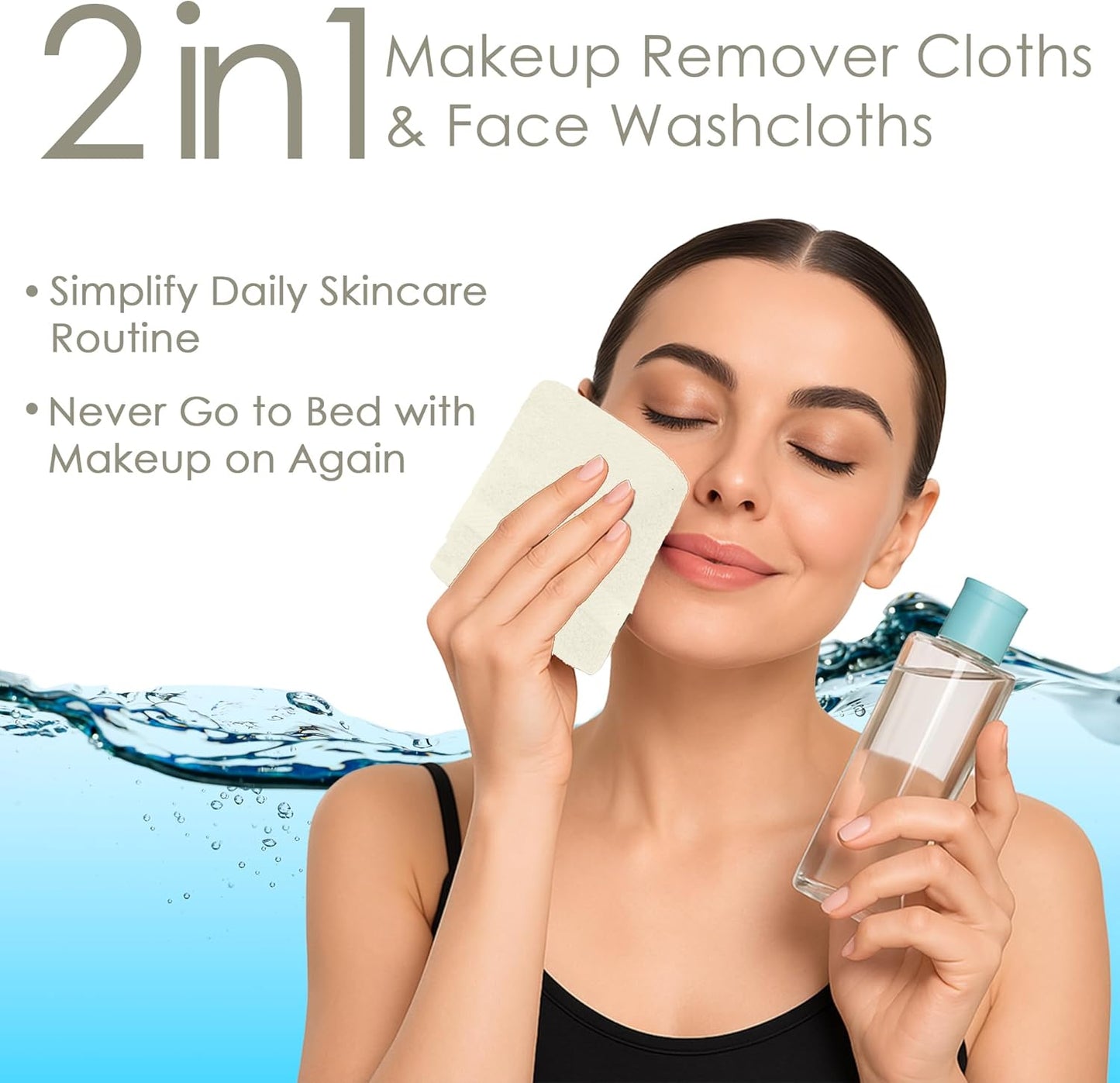 DAN RIVER 12-Pack Premium 100% Cotton Ivory Face Towels – Reusable Face Towel Set, Soft & Absorbent Washcloths for Bathroom & Body – Hand and Face Towels, 550 GSM (12x12 in)