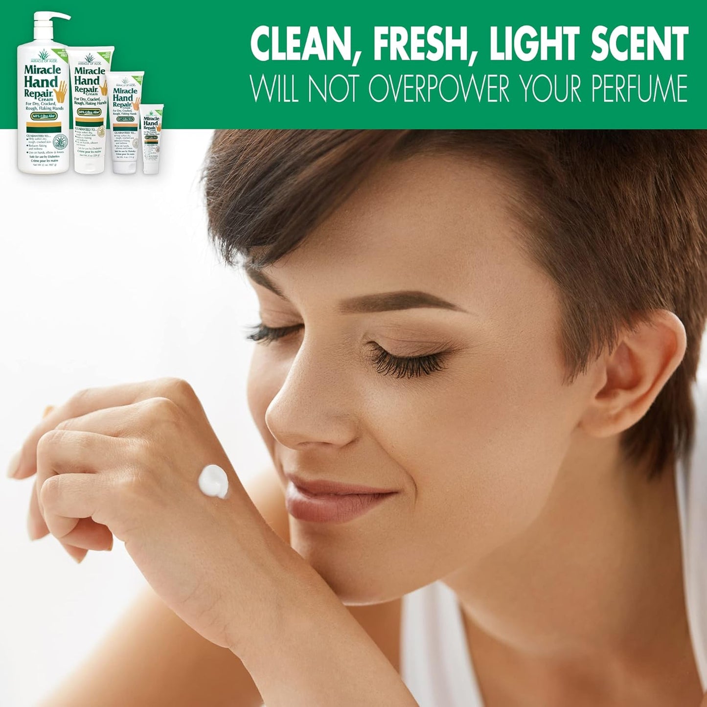 Miracle Hand Repair Cream for Dry Cracked Hands 4 oz Best Healing Hand Cream with 60% Aloe Vera - Non-Greasy Moisturizer for Working Hands - Fast Absorbing Lotion for Extremely Dry Skin (2-Pack)