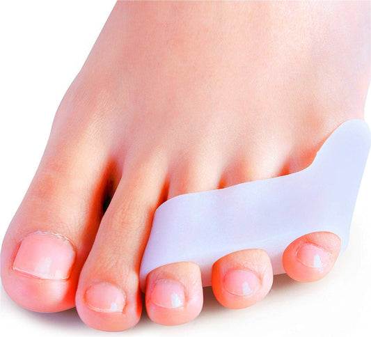Povihome 10 Pack Pinky Toe Separator and Protectors, Triple Gel Toe Separators for Overlapping Toe, Curled Pinky Toes Separate and Protect