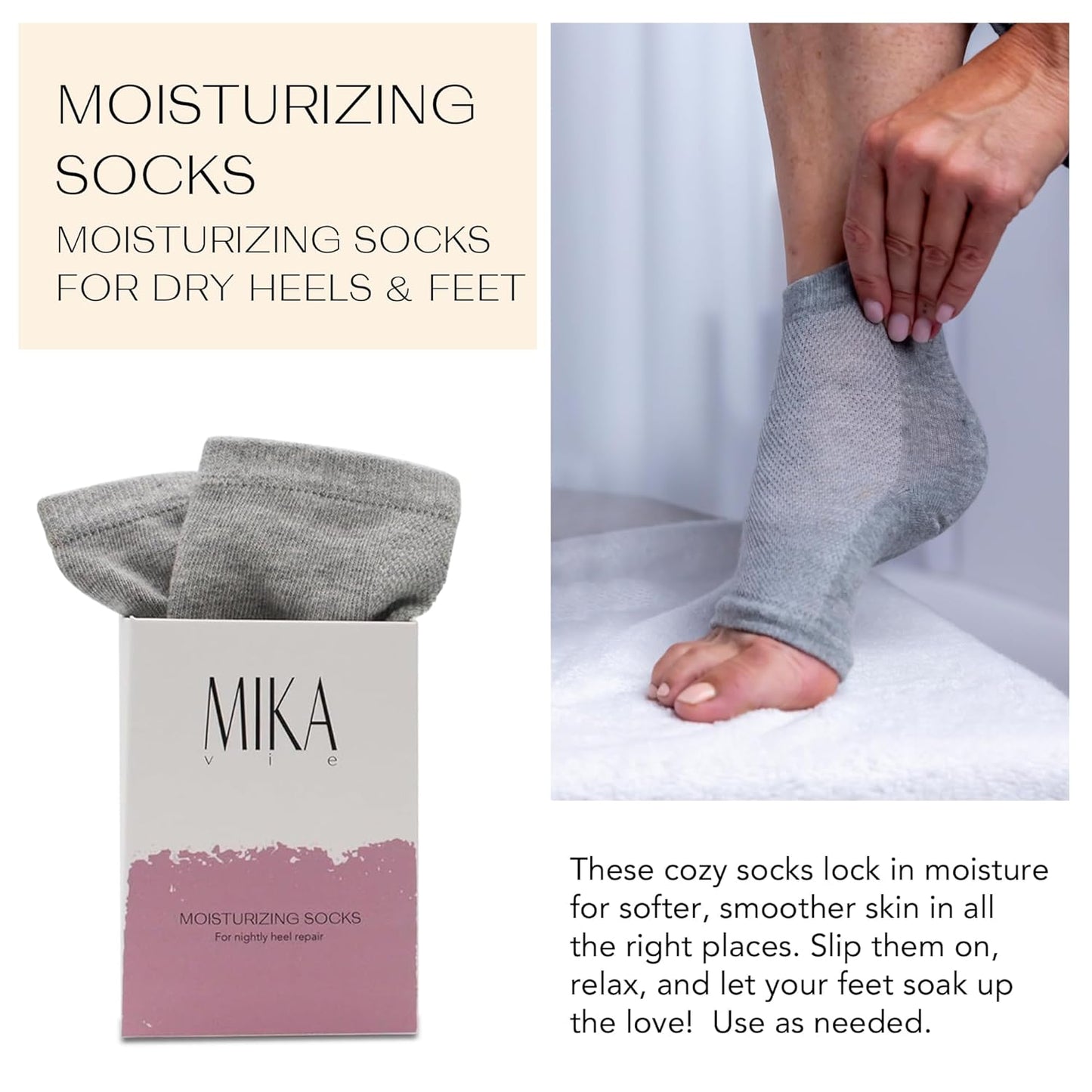 Foot Balm & Foot Socks | Moisturizer for Dry Cracked Feet, Urea Cream & Feet Moisturizer, It Softens & Exfoliates Skin