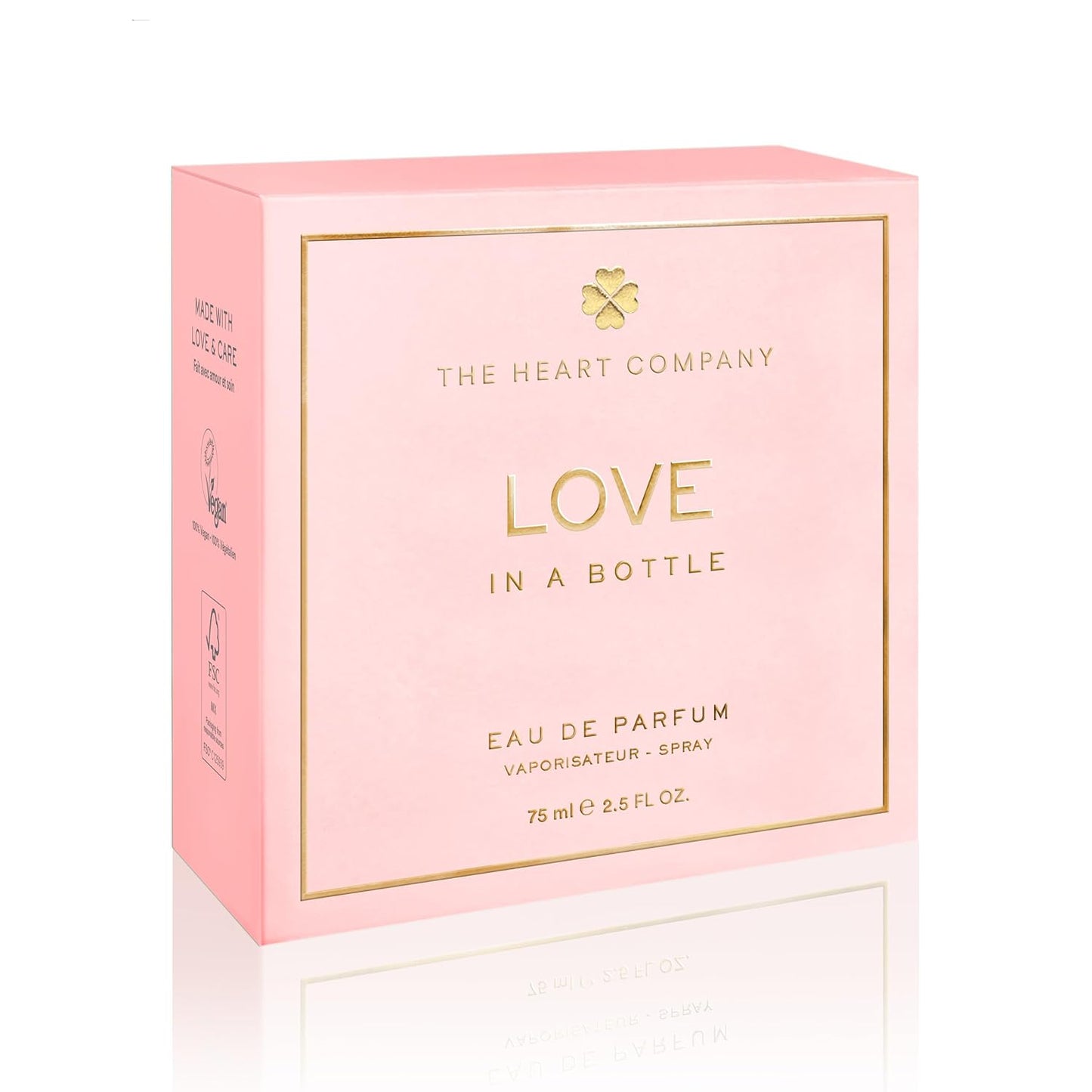THE HEART COMPANY LOVE in a bottle | Floral & Sweet Perfume for Women | Vegan & Eco-friendly Women's Eau de Parfum | Romantic Fragrance for Her - 75ml - 2.5 fl oz.