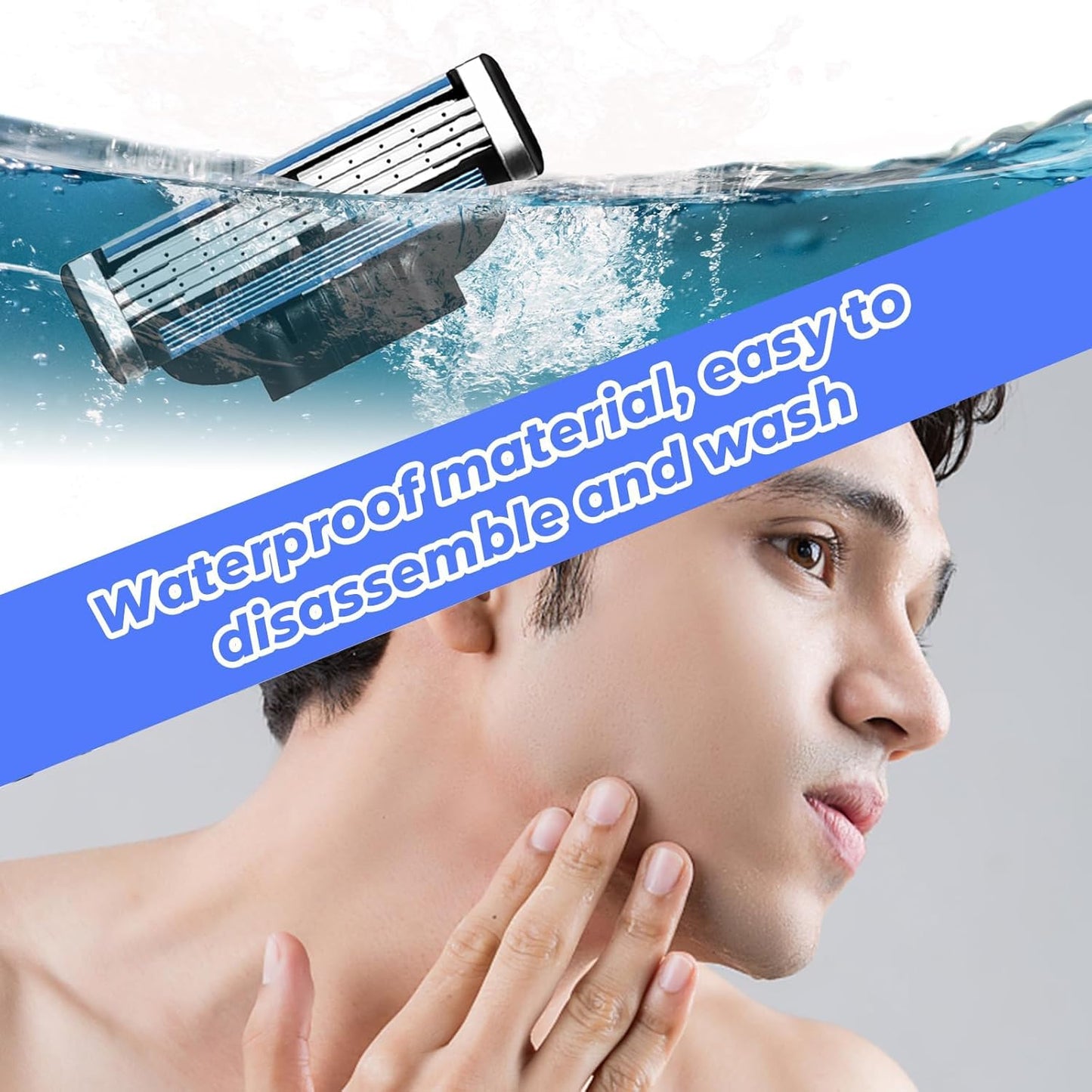 Razor Blade Refills for Men 24-Pack Mach 3 Razor Blades Refills for Men - Triple Layer Precision Edges with Dual Lubricating Strips for a Smooth, Comfortable Shave - Compatible Mach3 Razor