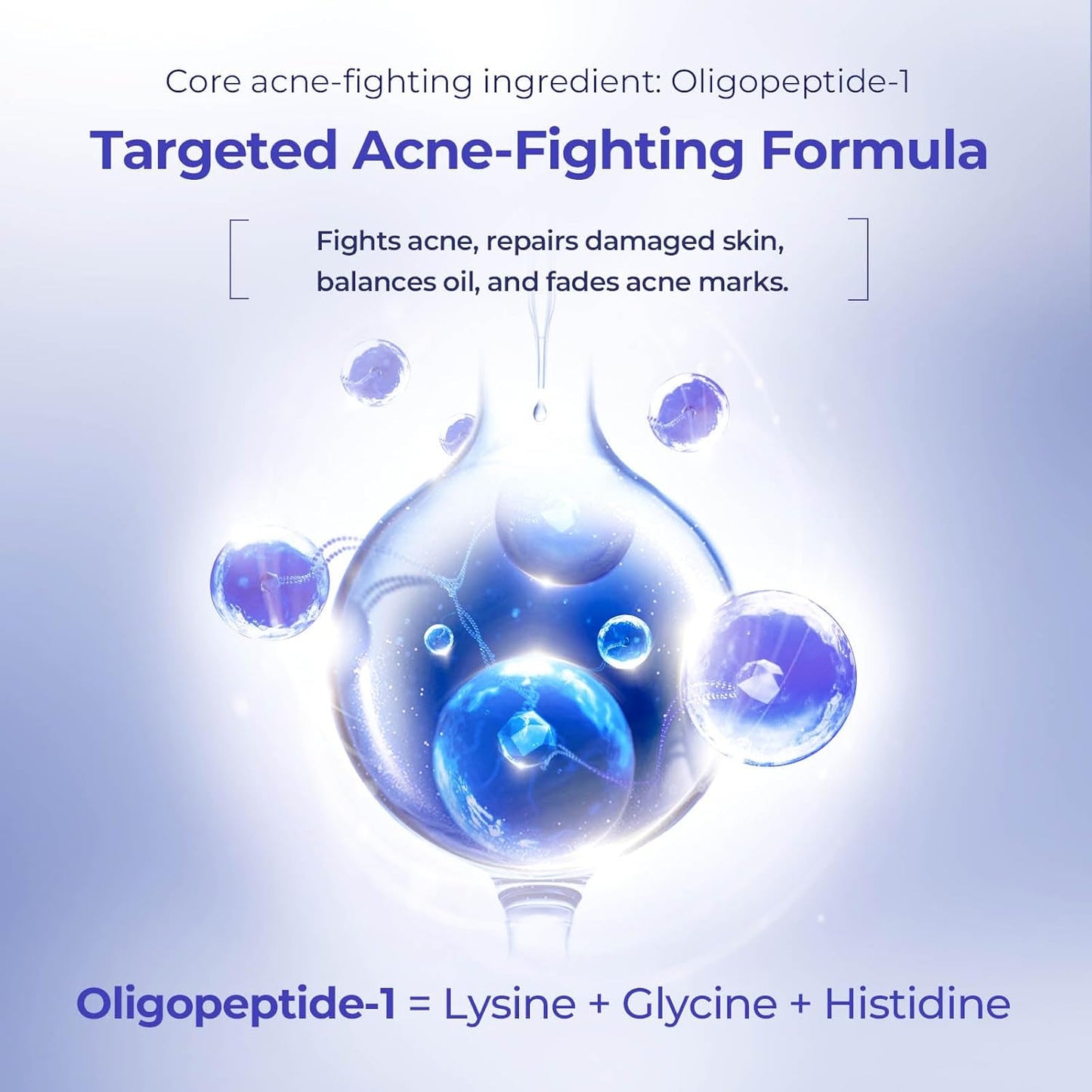 2-Step Oligopeptide Oil-Control Ampoule Mask (1.5ml+33mlx5 PCS) - Soothing & Repairing Mask for Acne-Prone Skin, Paraben-Free, Alcohol Free