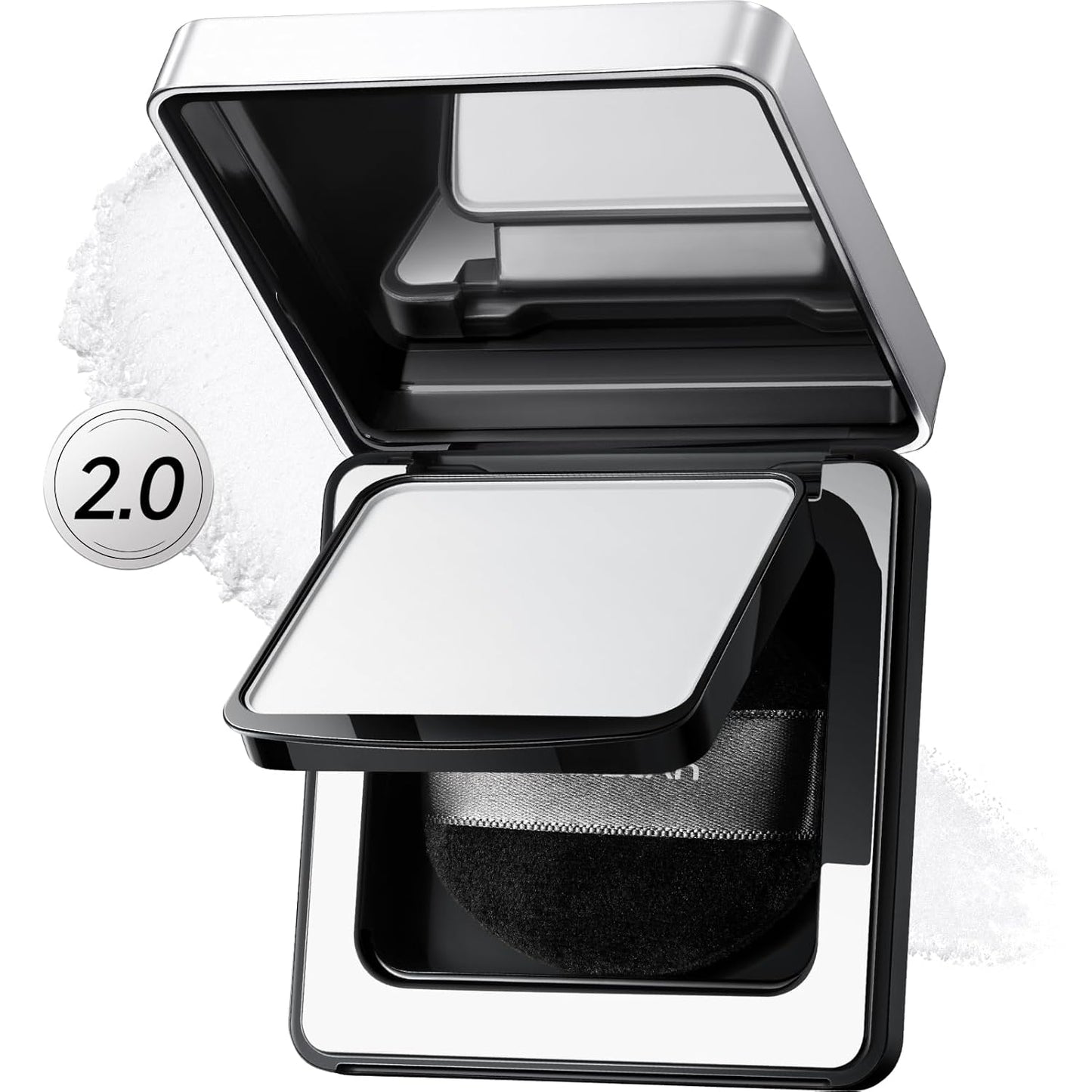 CARSLAN 2.0 Black Magnet Soft Focus Powder, Waterproof Translucent Pressed Setting Powder, 24H Longlasting Talc-Free Face Powder, Oil Control Compact Makeup,02 Translucent For Oily Skin, 0.28Oz