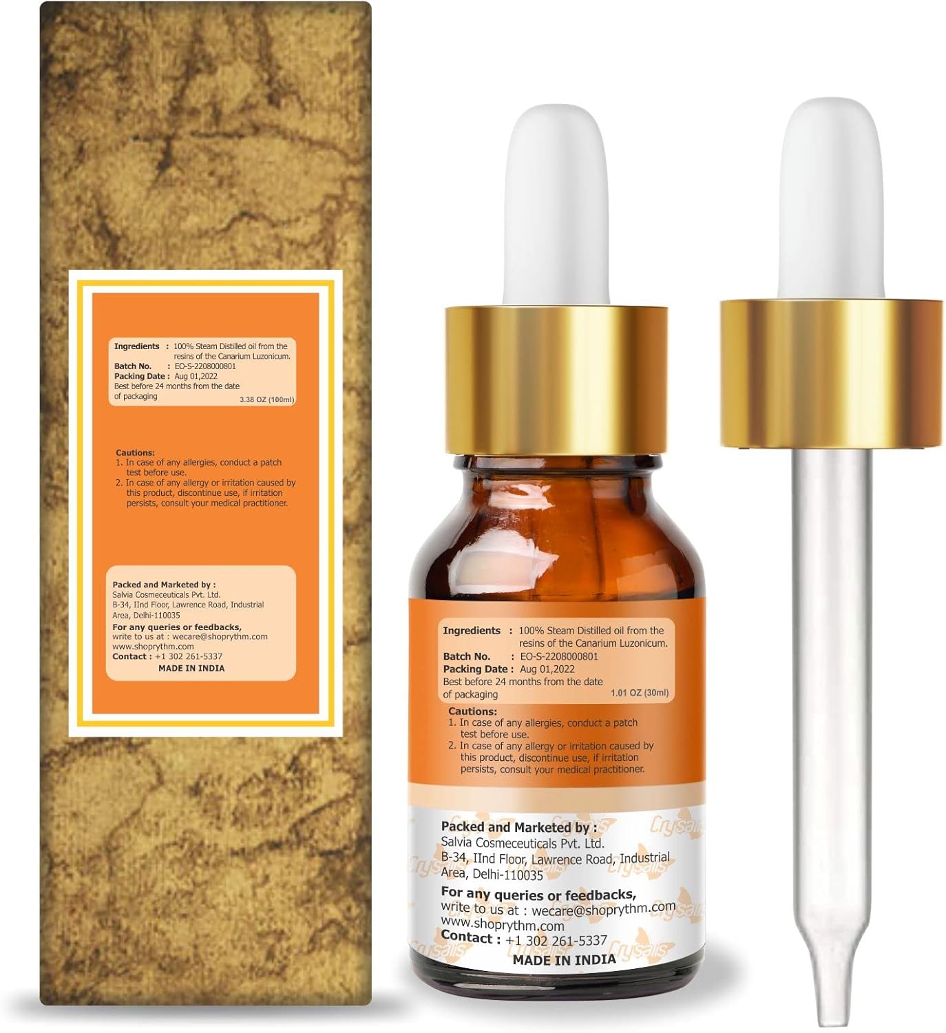 Crysalis Oil - 1.01 Fl Oz (30ml) (1.014 Fl Oz, Elemi)