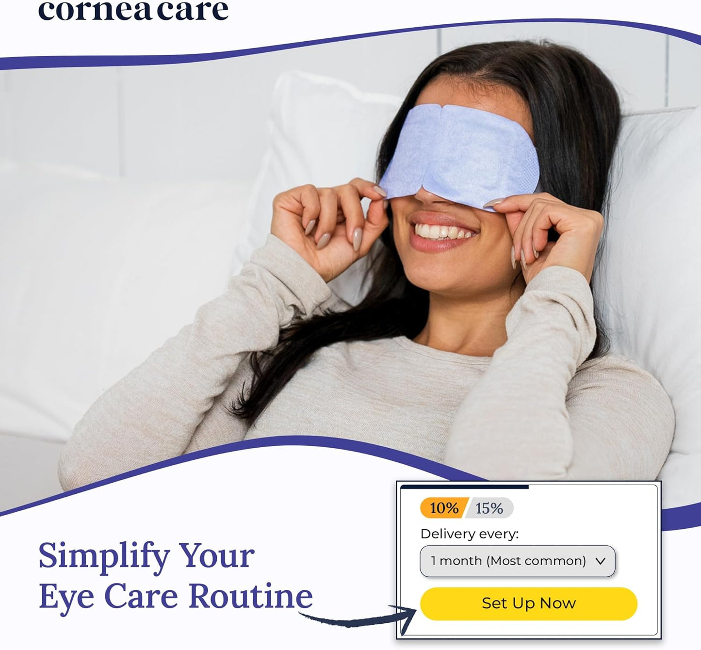 CorneaCare Rest: Self Heating Warm Compress for Dry Eyes | Heated Eye Mask for Fast Relief | No Microwave or Washcloth Needed | Travel Ready | 30 Count