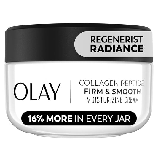 Olay Regenerist Collagen Peptide Face Moisturizer, Firm & Smooth Cream -Fragrance-Free - Hydrating, Firming, Anti-Aging, Anti-Wrinkle, Smoothing - Recyclable Sustainable Eco Jar, Non-Greasy, 2 Oz