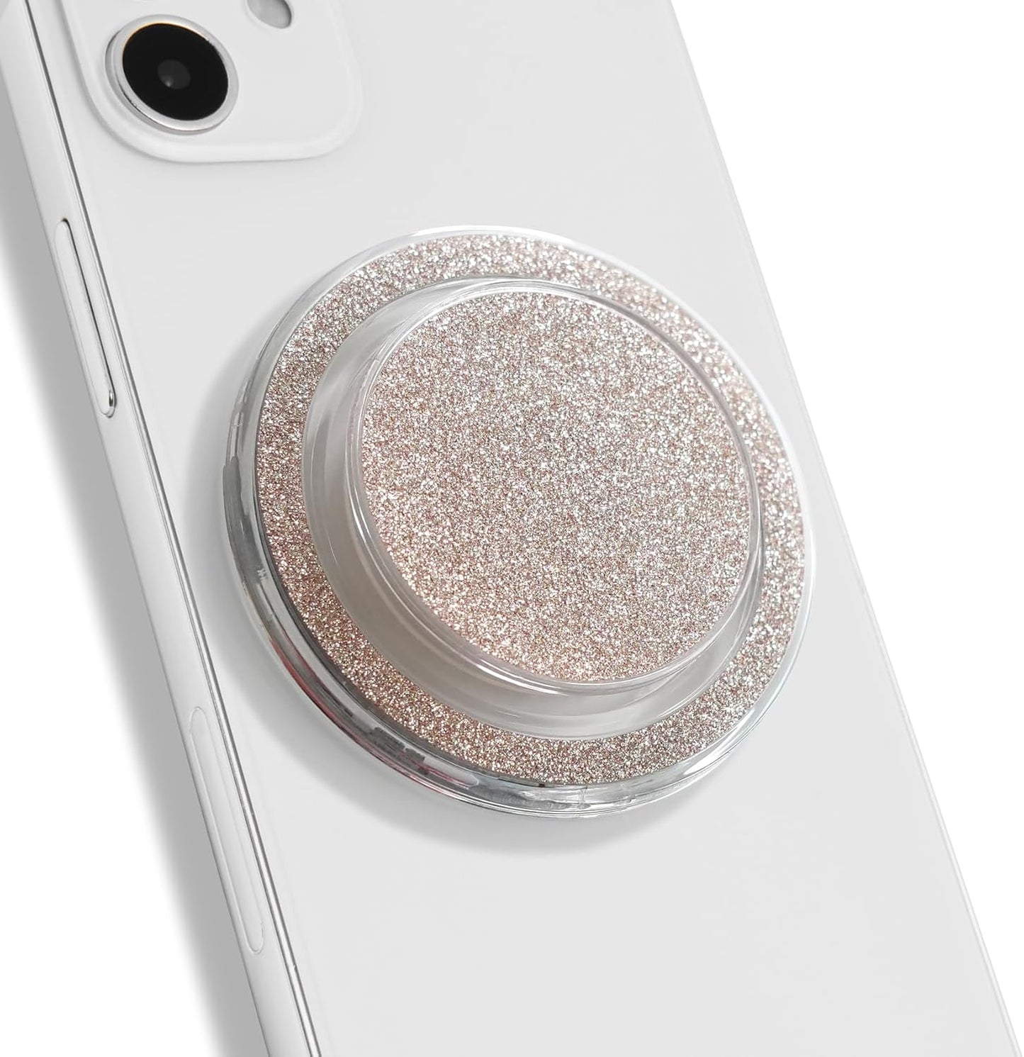 Bling Bling Glitter Phone Grip & Stand - Elegant Magnetic Phone Grip Holder for Secure Grip and Hands-Free Viewing (Gold)