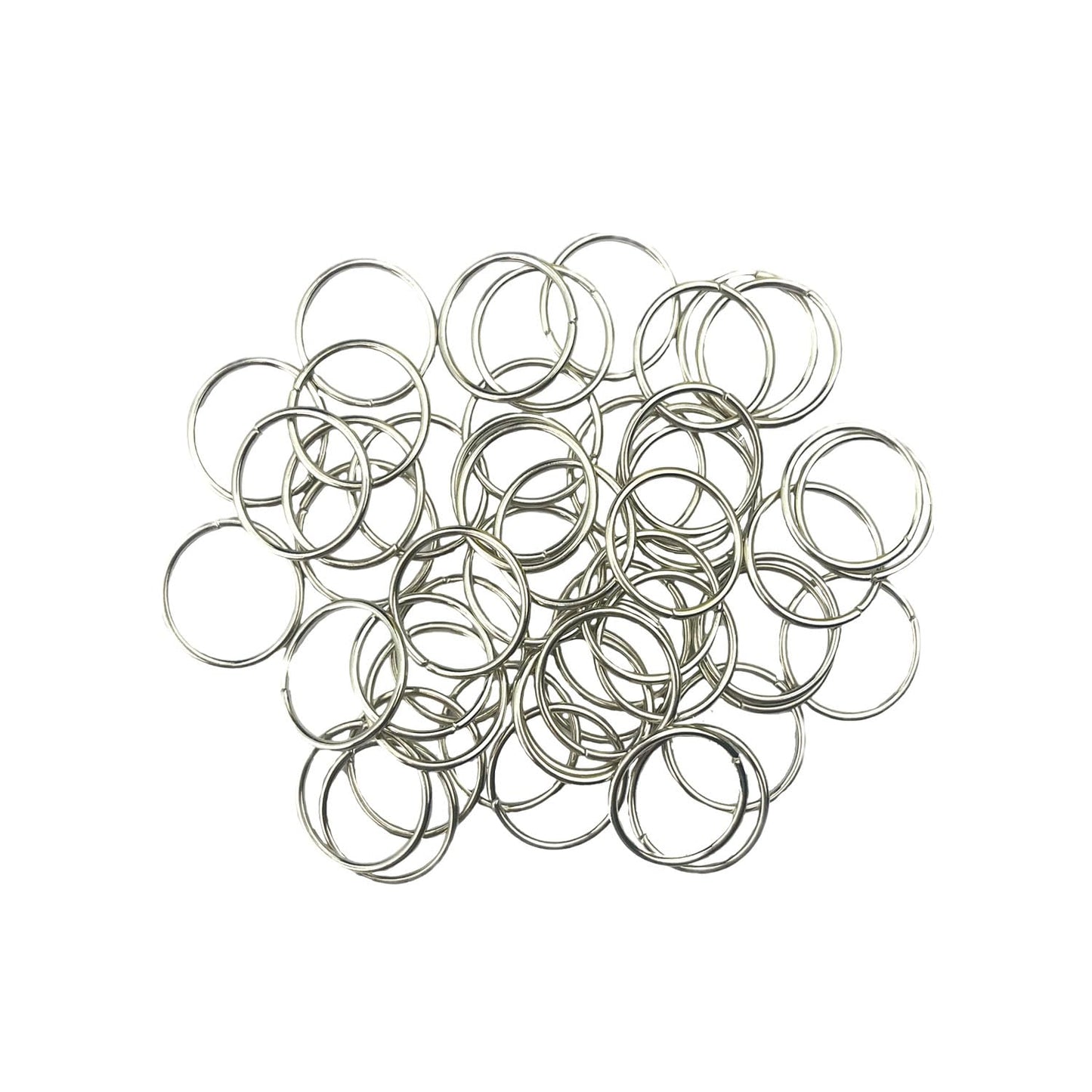SEVENHEAD 50 Pcs Dreadlock Beads Hair Accessories Circle Rings Adjustable Cuffs Braiding Hair Decoration Clips Metal Hair Decoration for Braids(Silver 1mm*14mm)