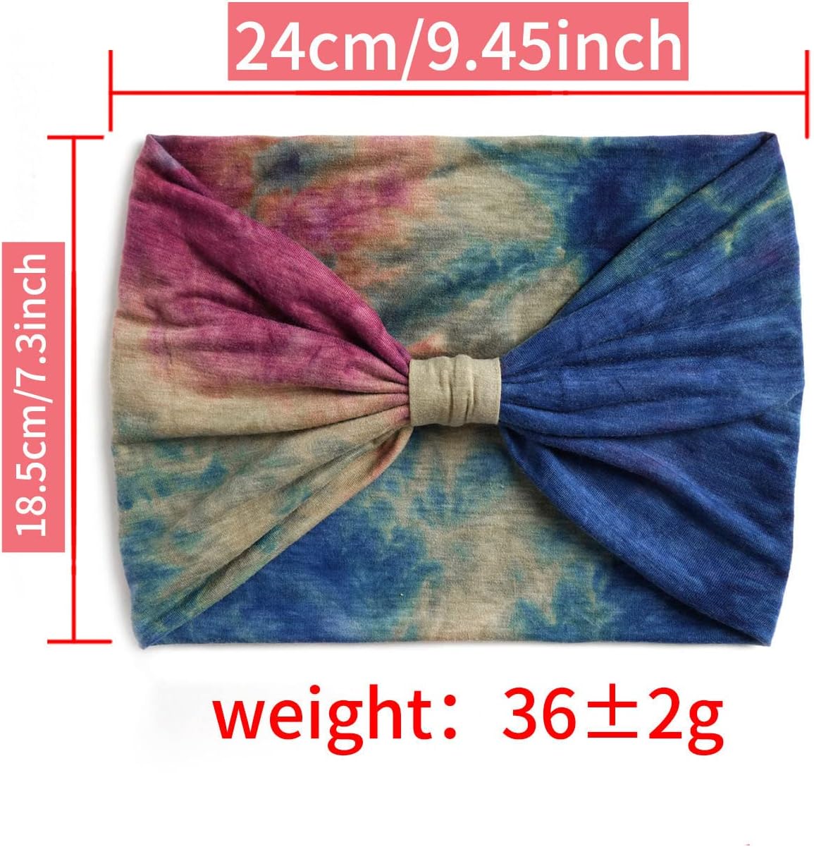 K-Elewon 3 Pack Women Wide Elastic Head Wrap Headband Sports yoga Hair Band